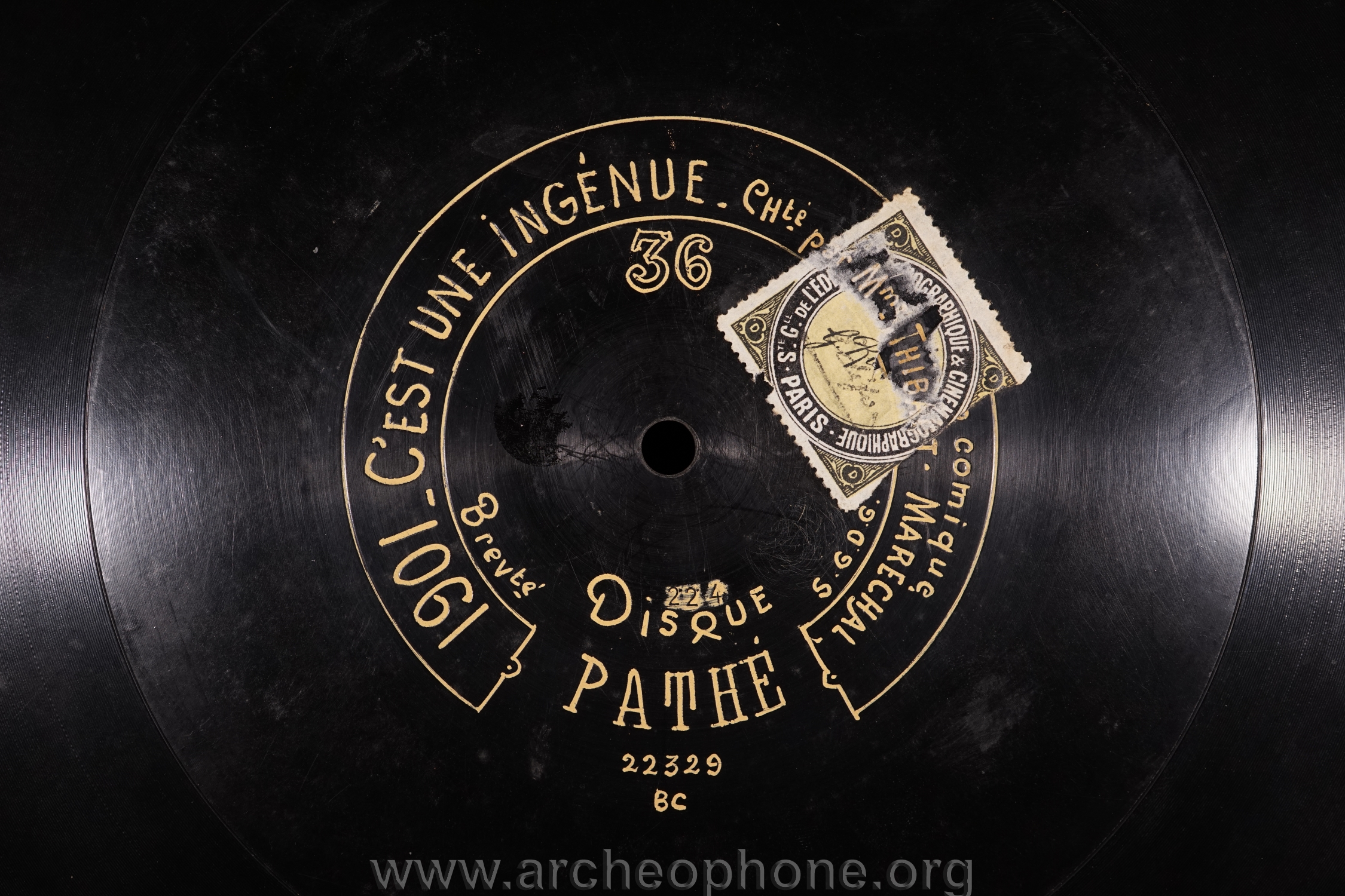 Photo du disque ou cylindre en question