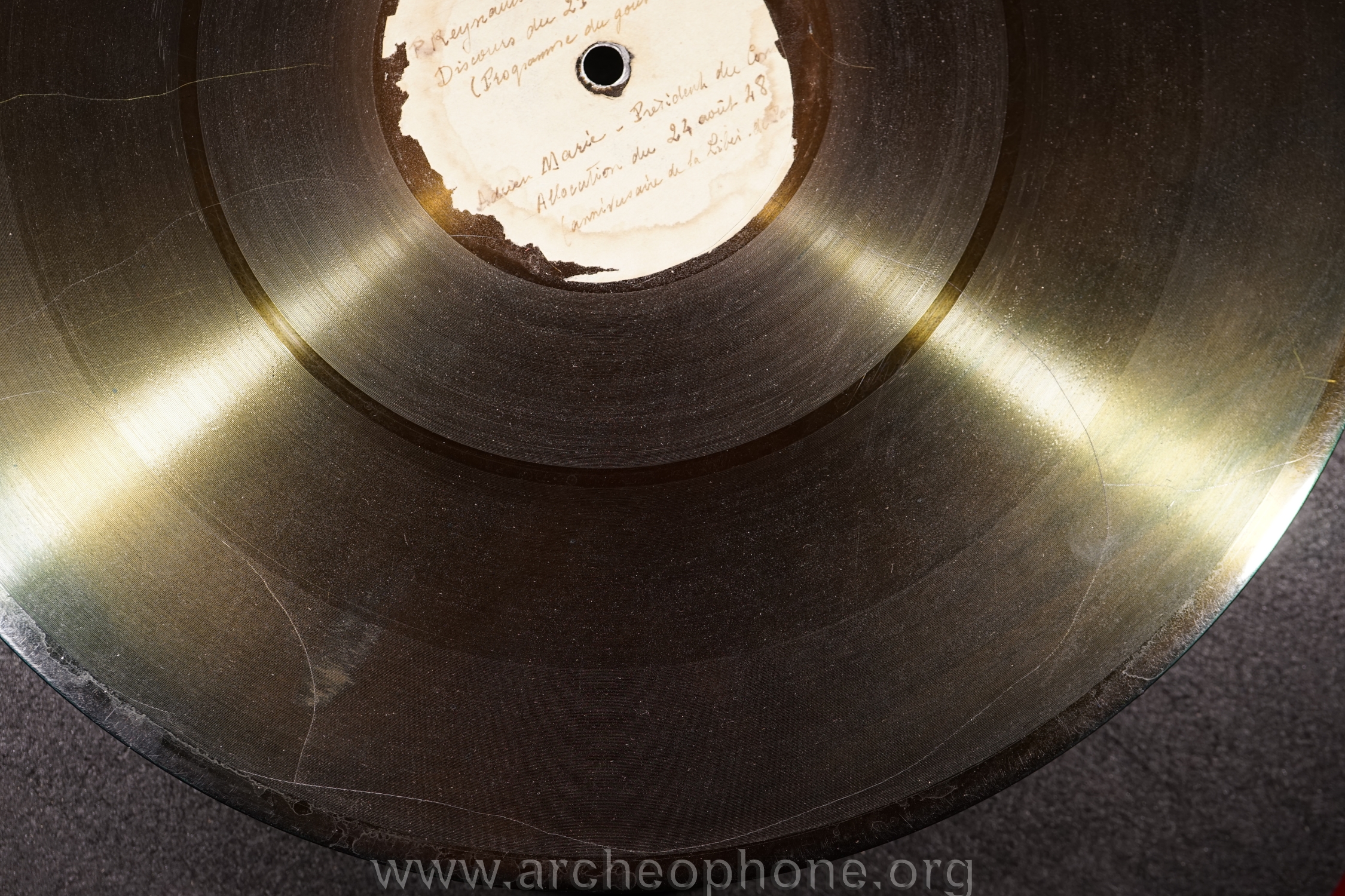 Photo du disque ou cylindre en question