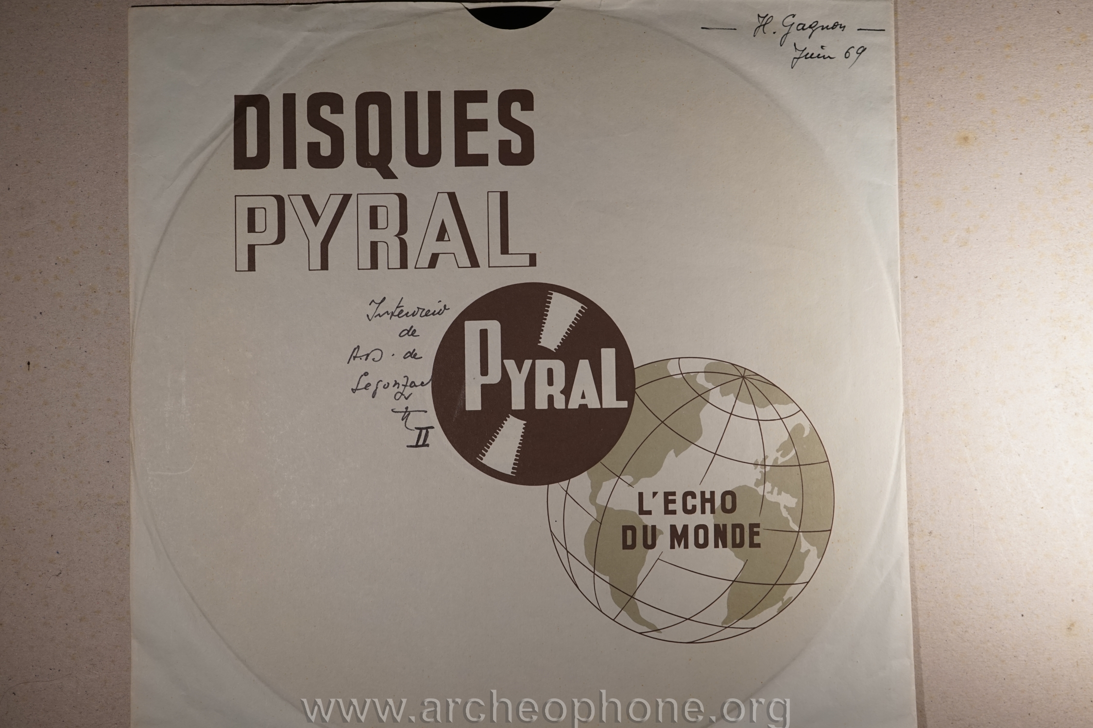 Photo du disque ou cylindre en question