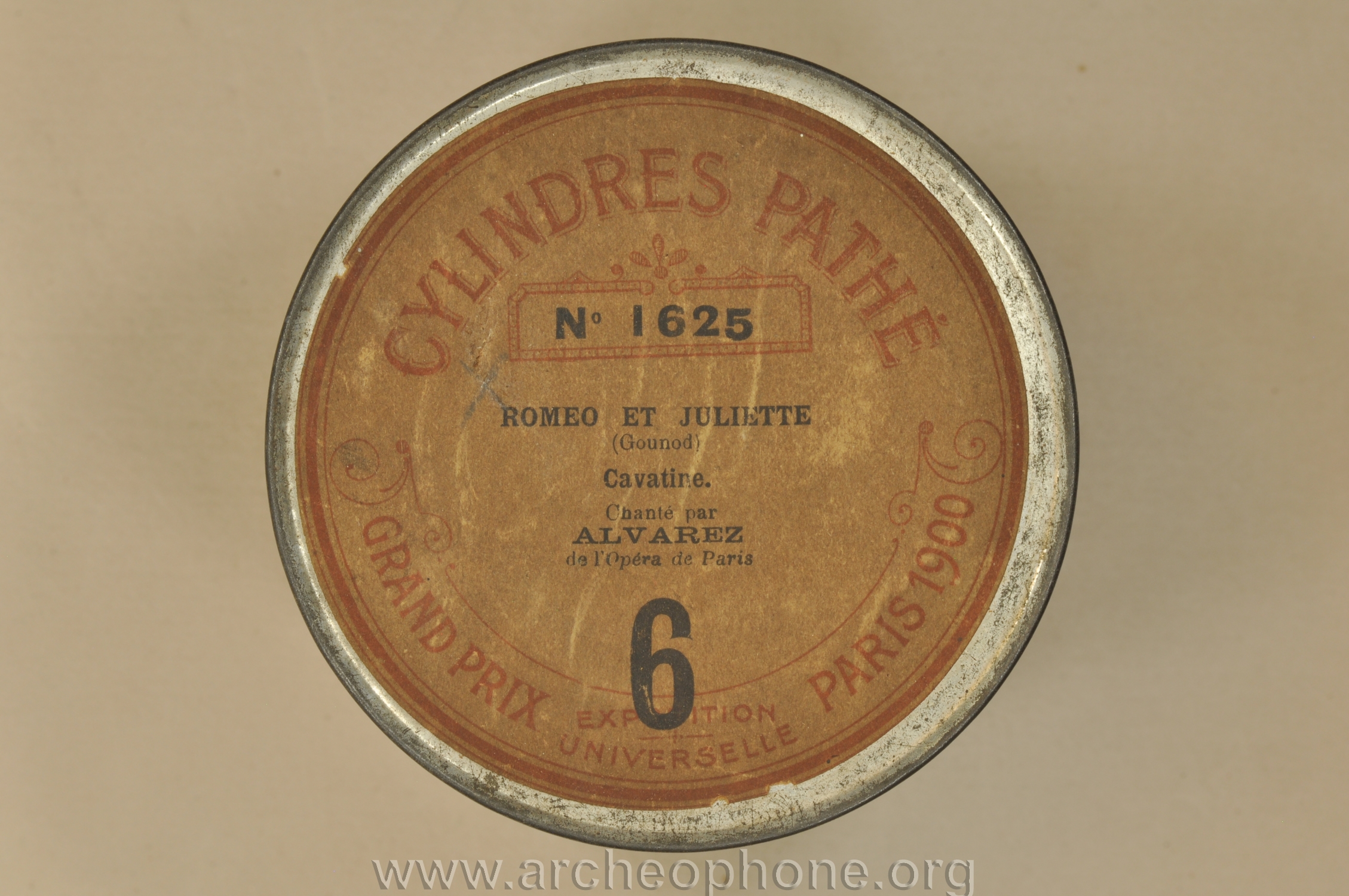 Photo du disque ou cylindre en question