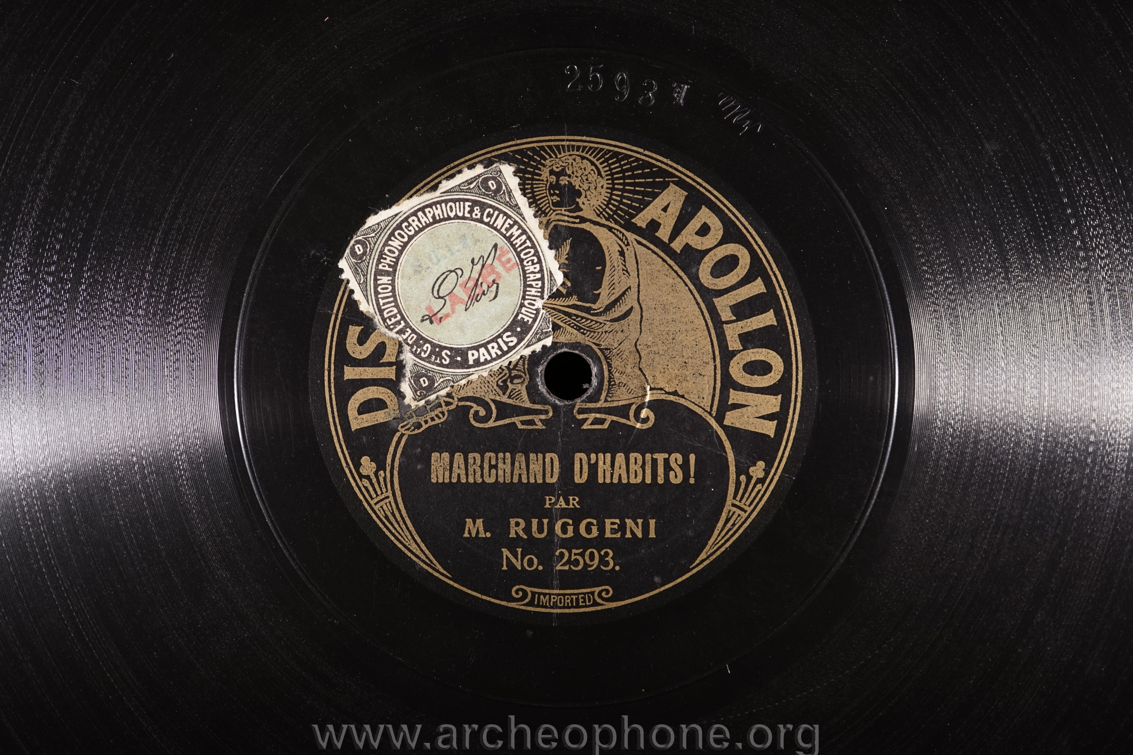 Photo du disque ou cylindre en question