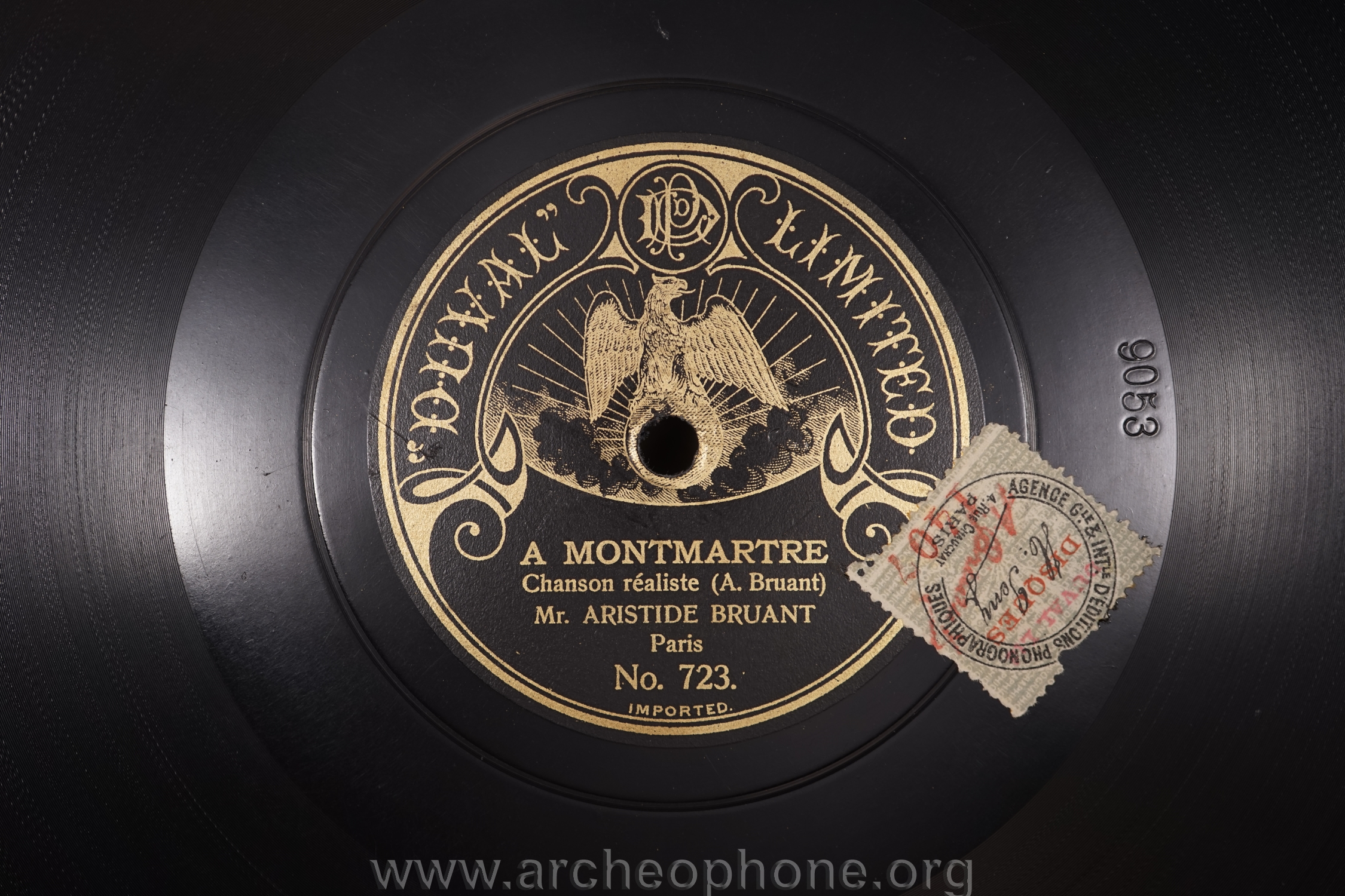 Photo du disque ou cylindre en question