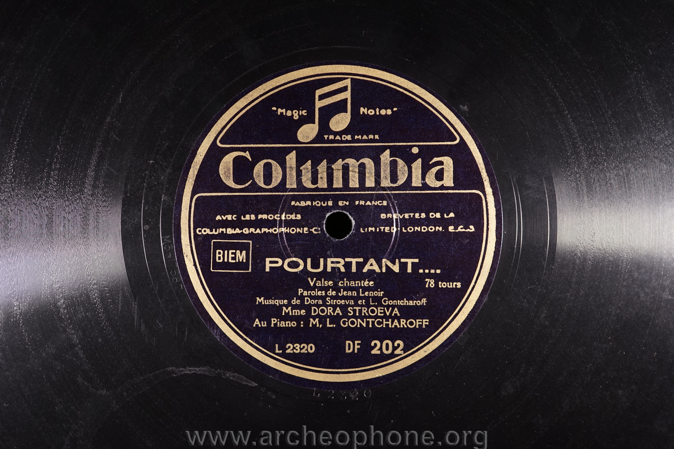 Photo du disque ou cylindre en question