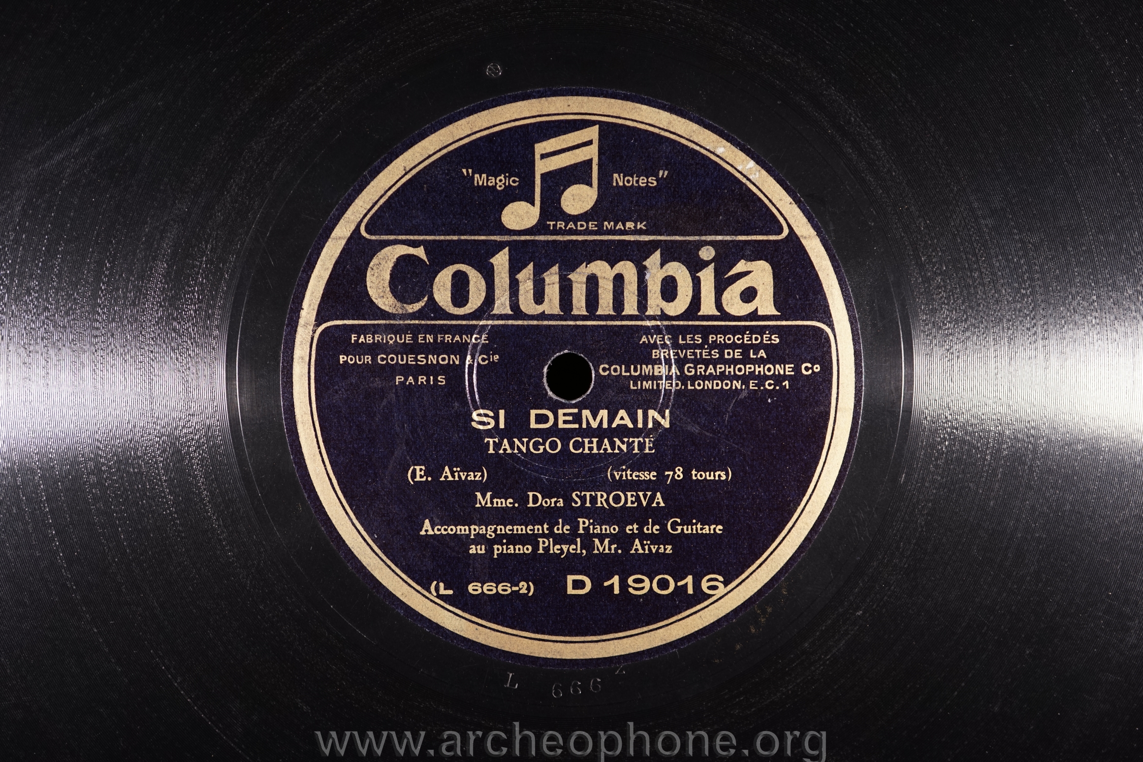 Photo du disque ou cylindre en question