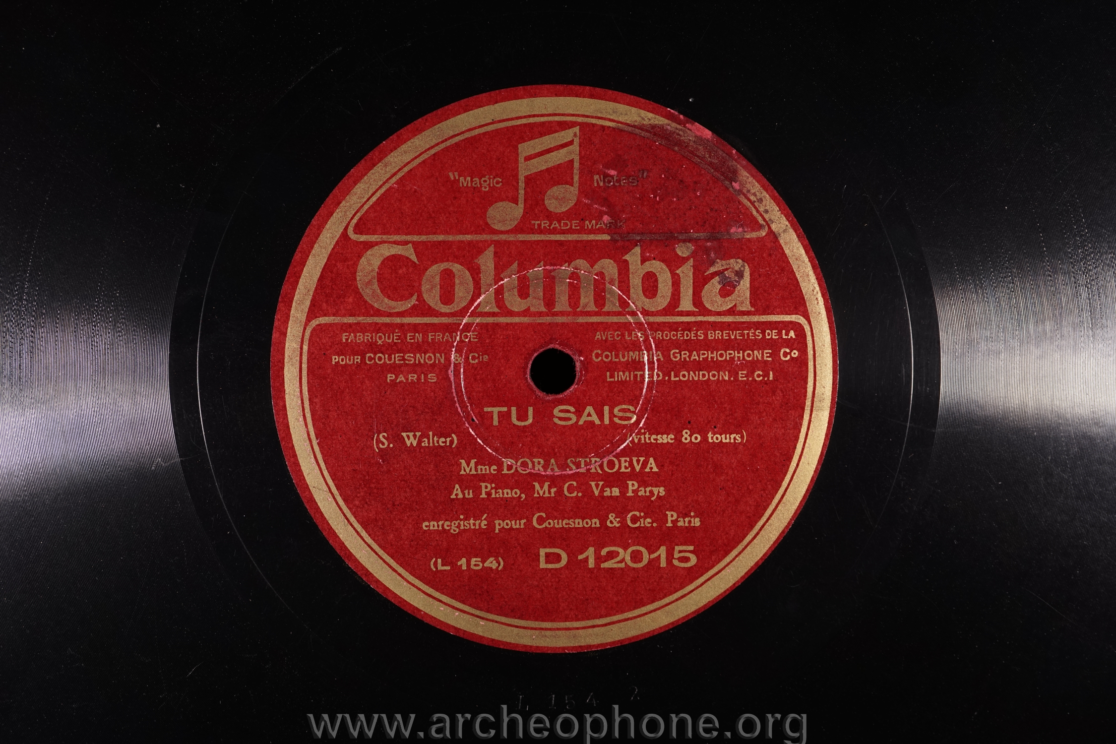 Photo du disque ou cylindre en question