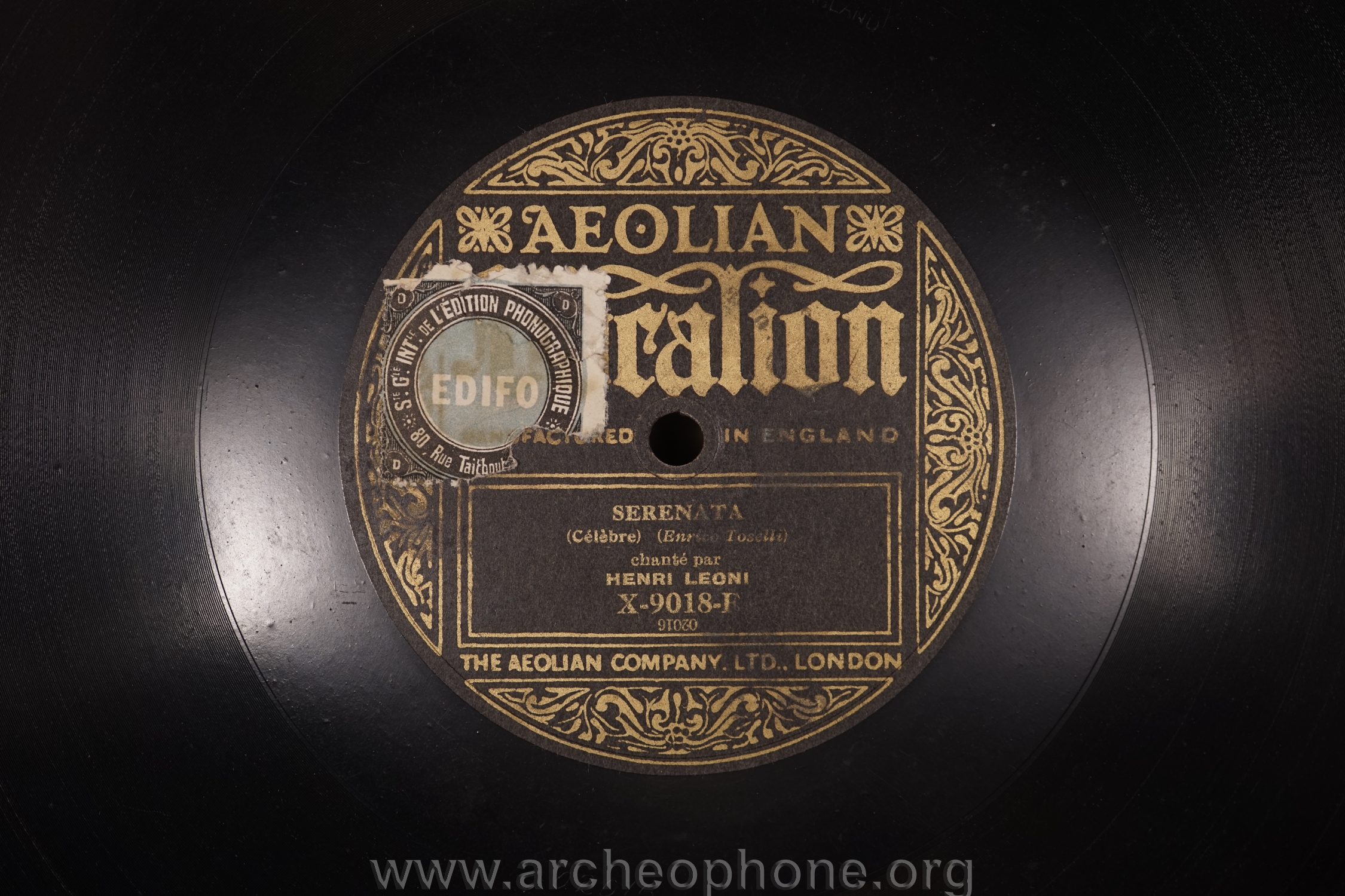 Photo du disque ou cylindre en question