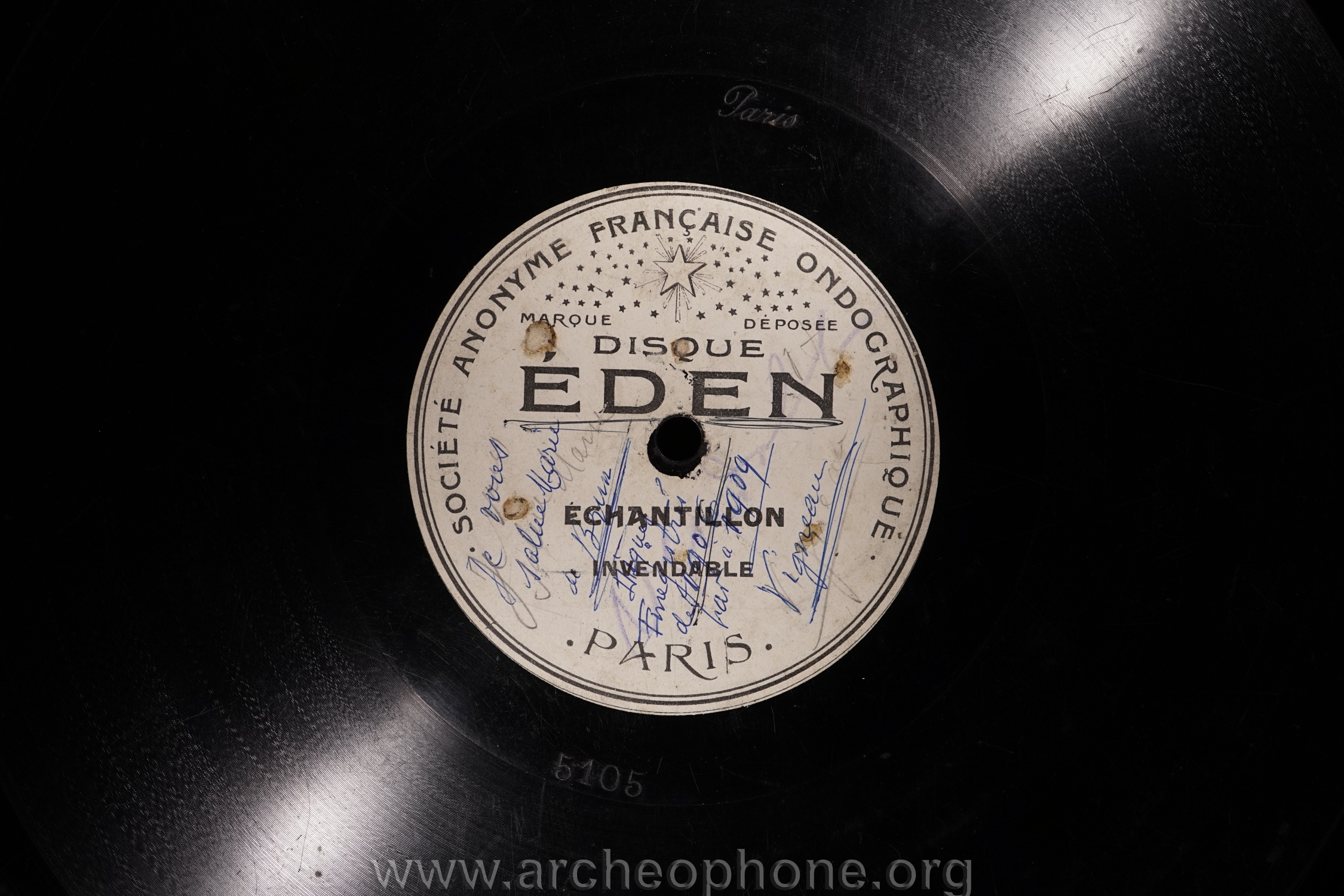 Photo du disque ou cylindre en question