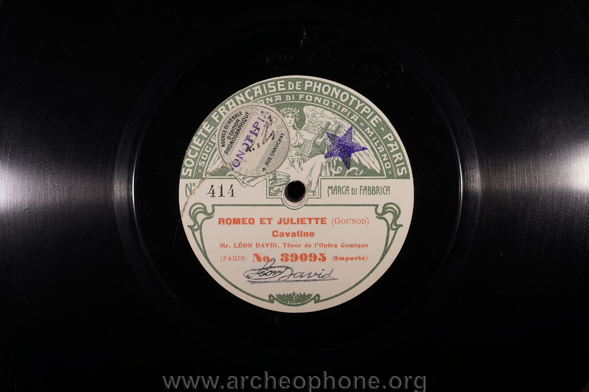 Photo du disque ou cylindre en question