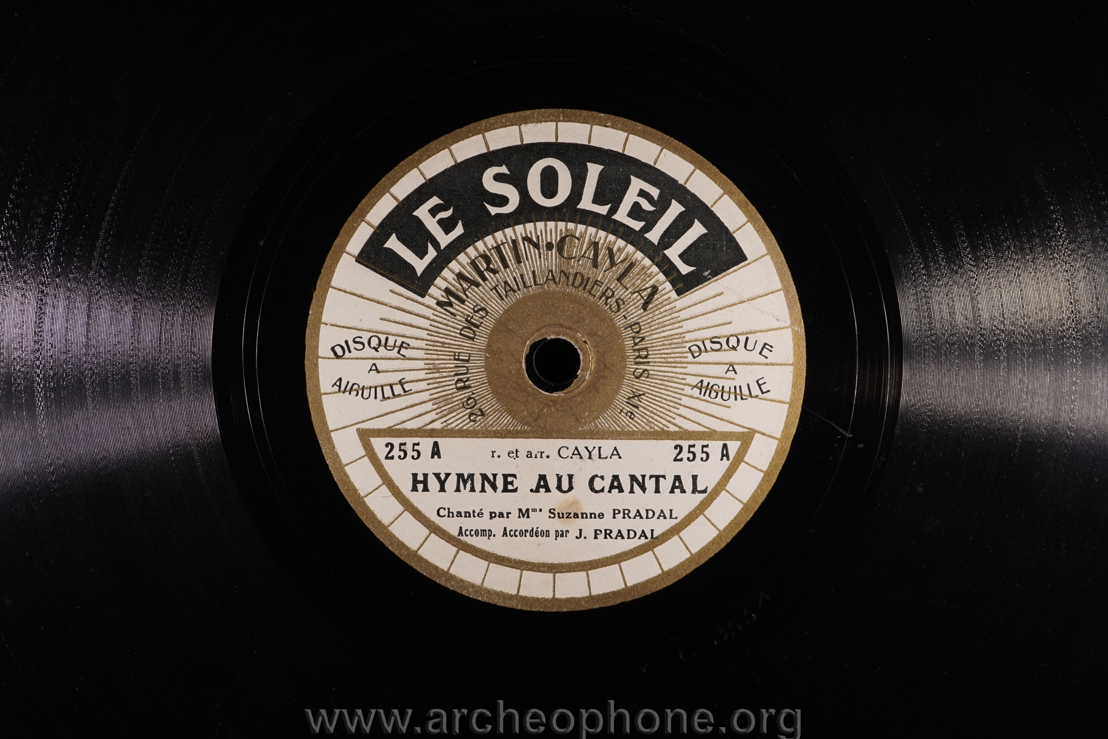 Photo du disque ou cylindre en question