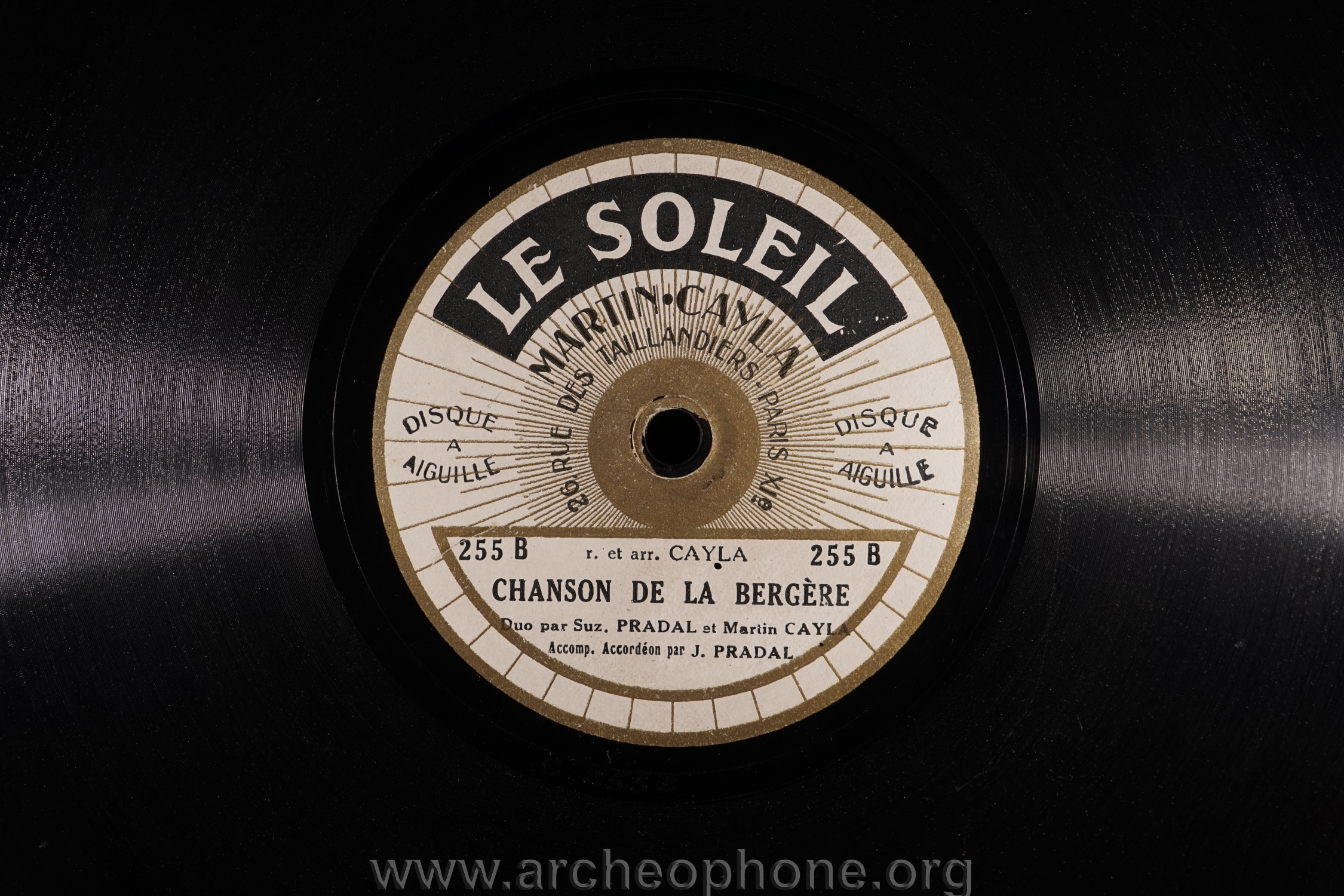 Photo du disque ou cylindre en question