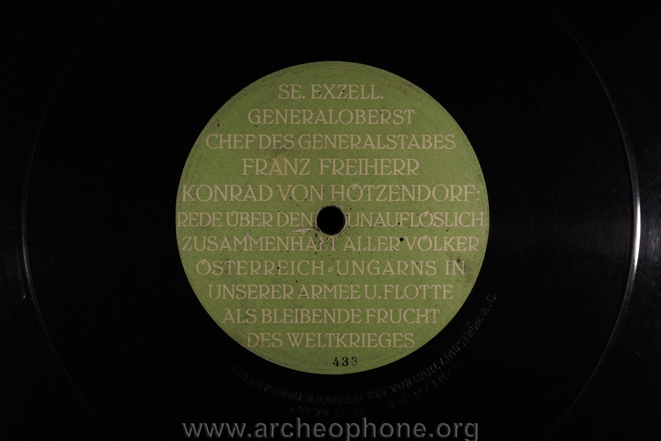 Photo du disque ou cylindre en question