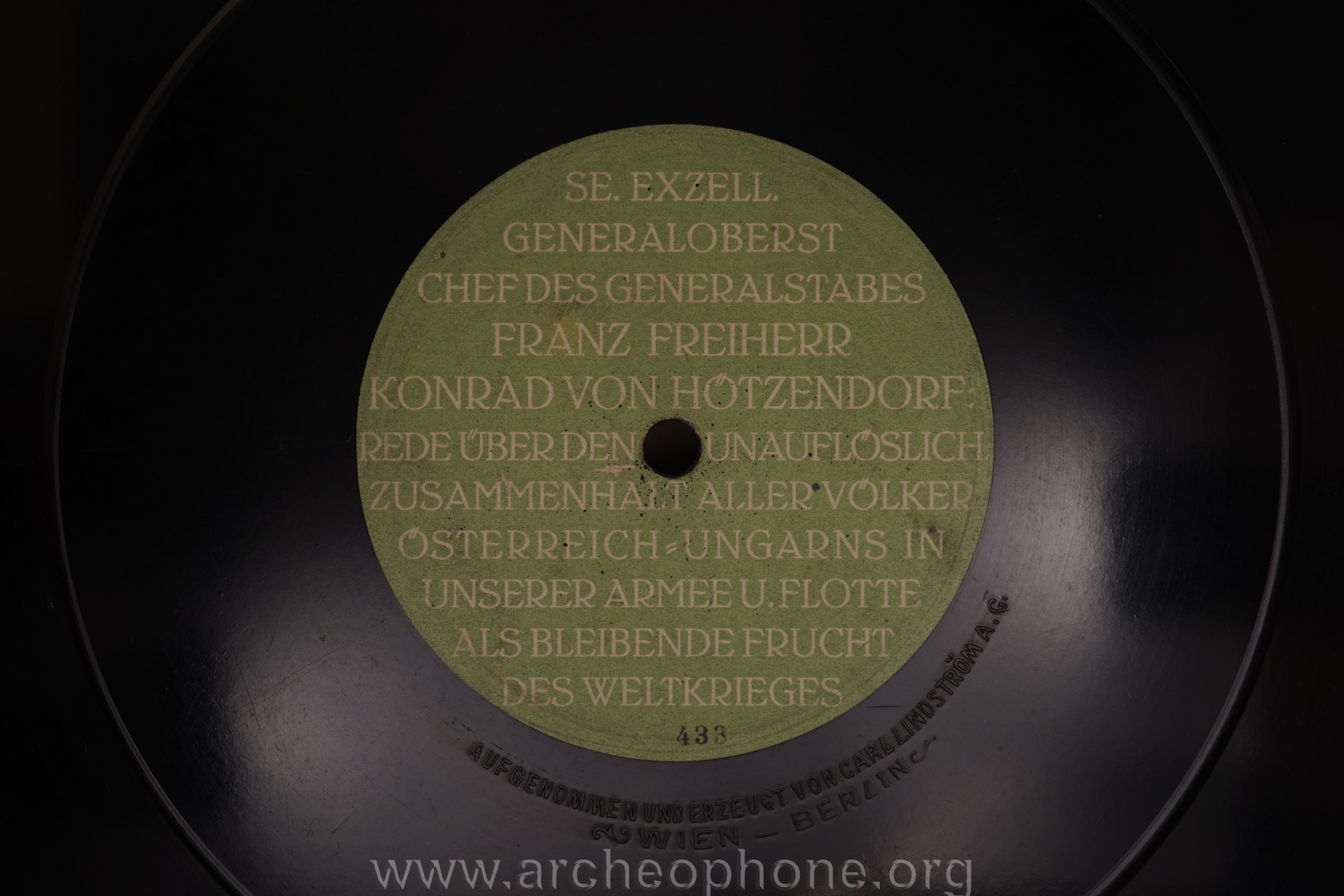 Photo du disque ou cylindre en question