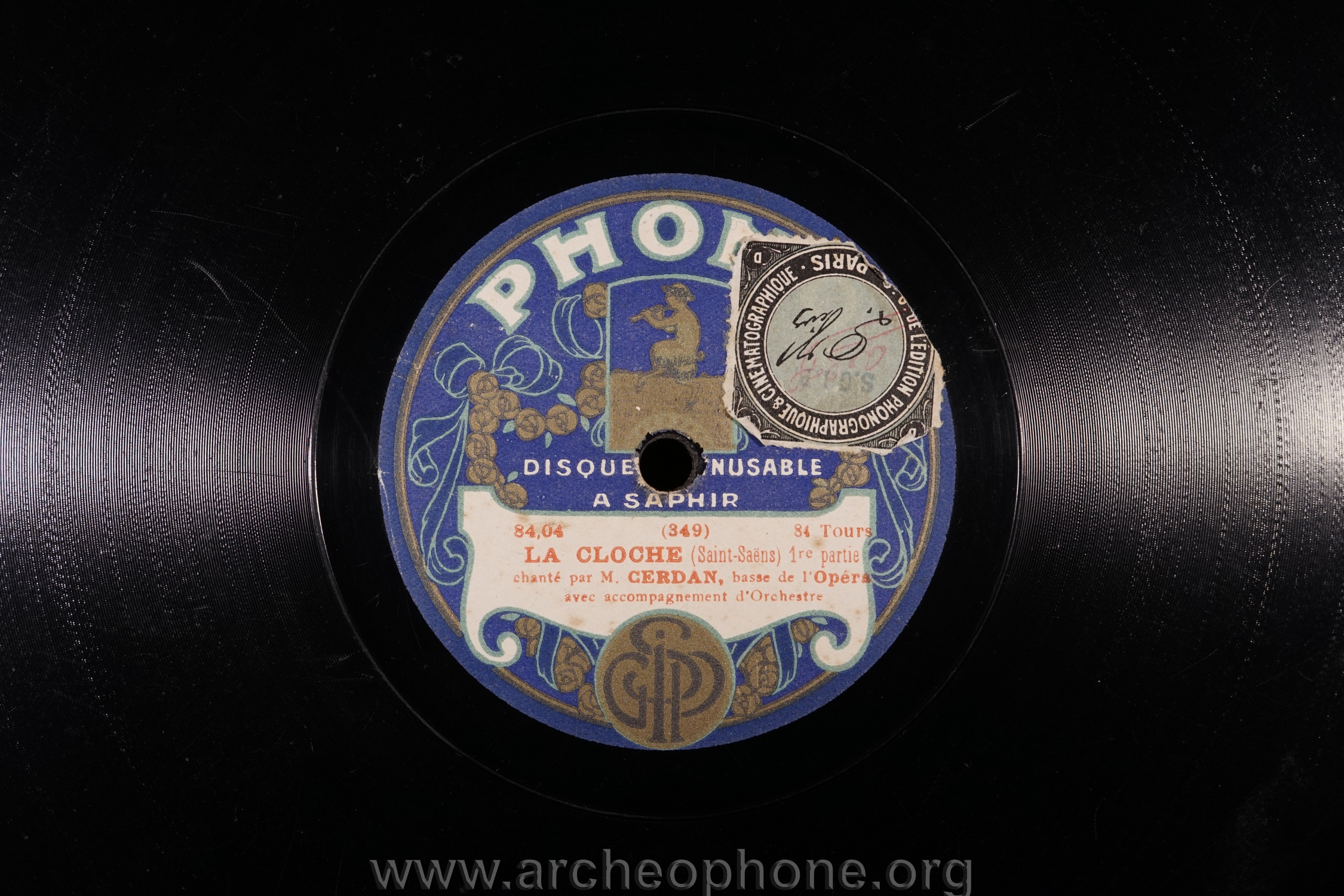 Photo du disque ou cylindre en question