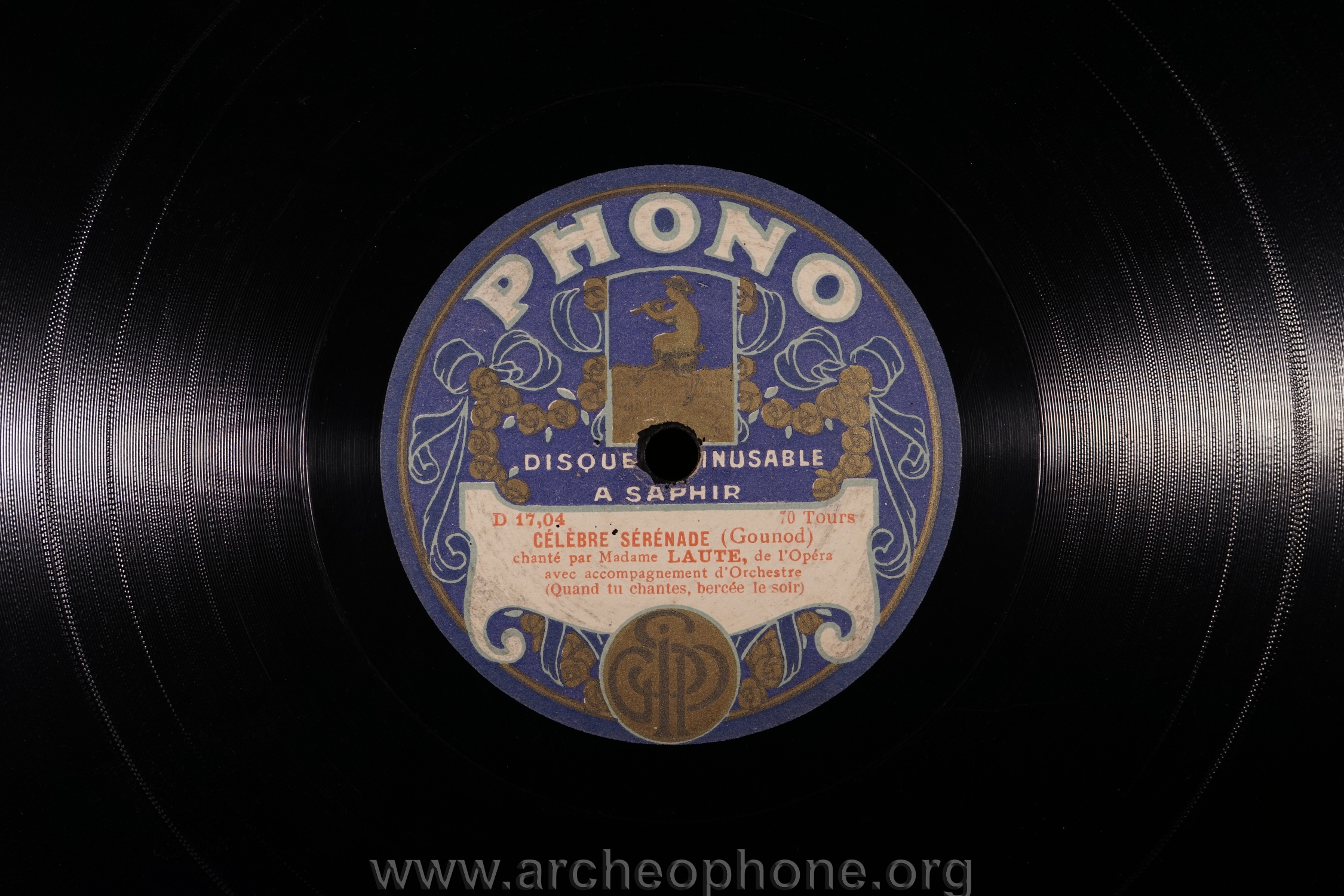 Photo du disque ou cylindre en question