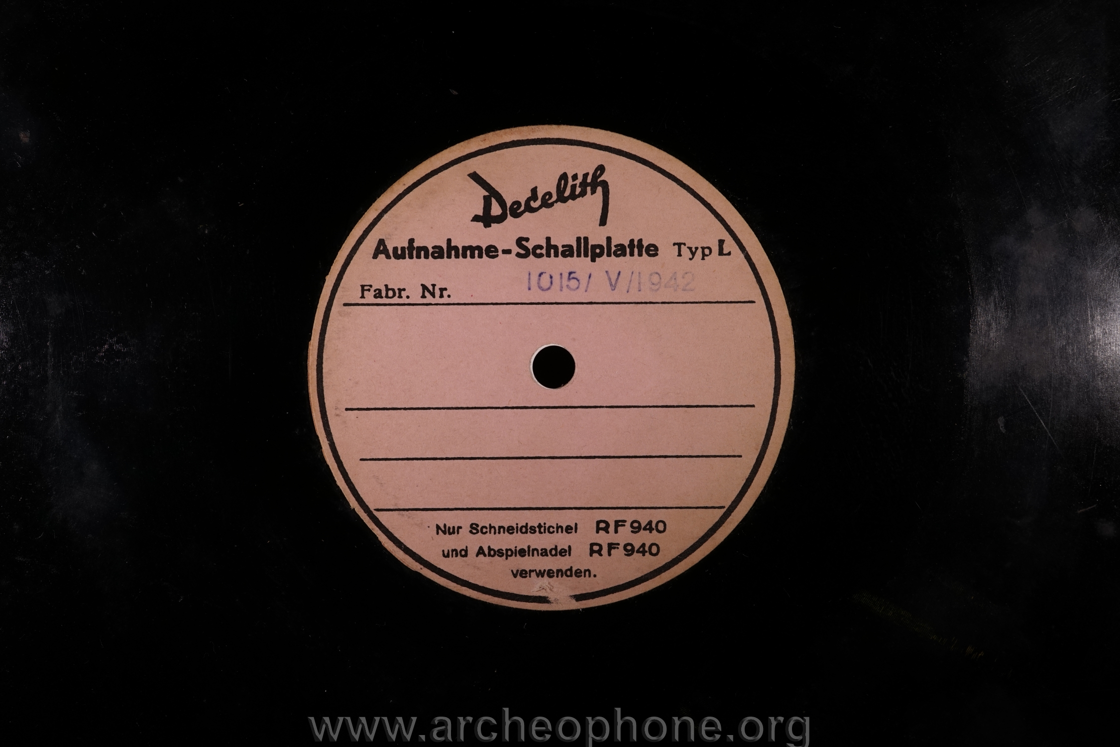 Photo du disque ou cylindre en question