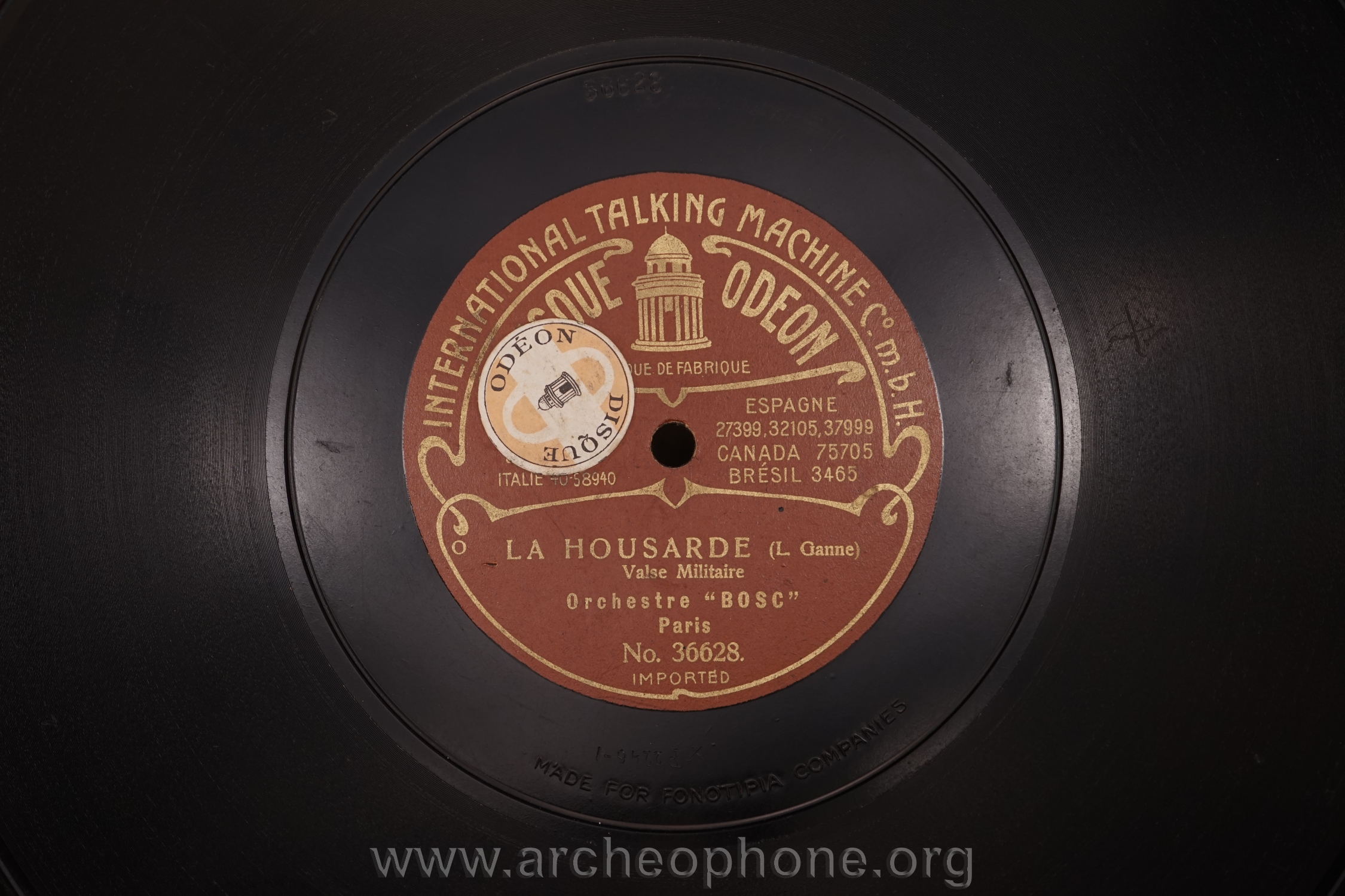 Photo du disque ou cylindre en question