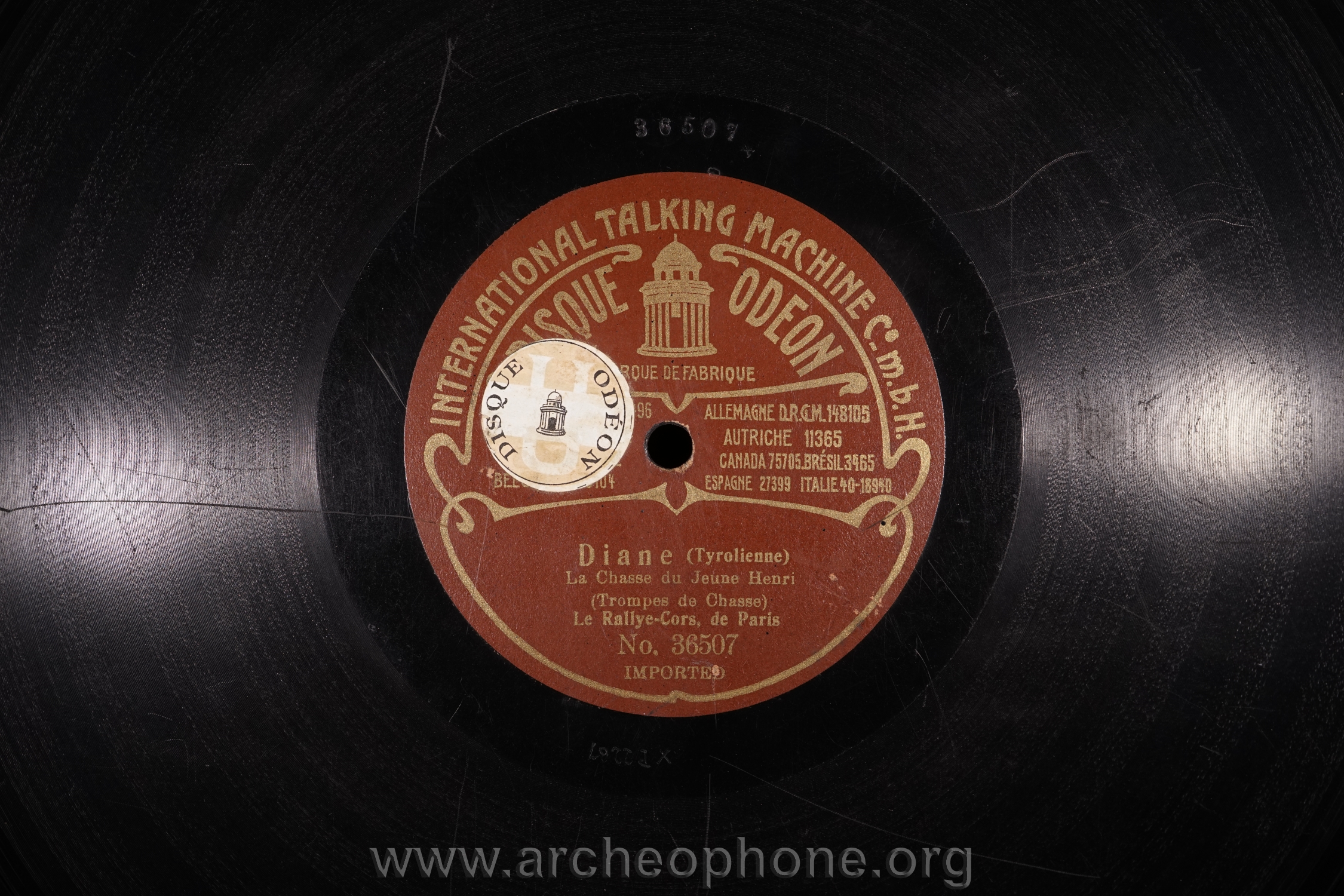 Photo du disque ou cylindre en question