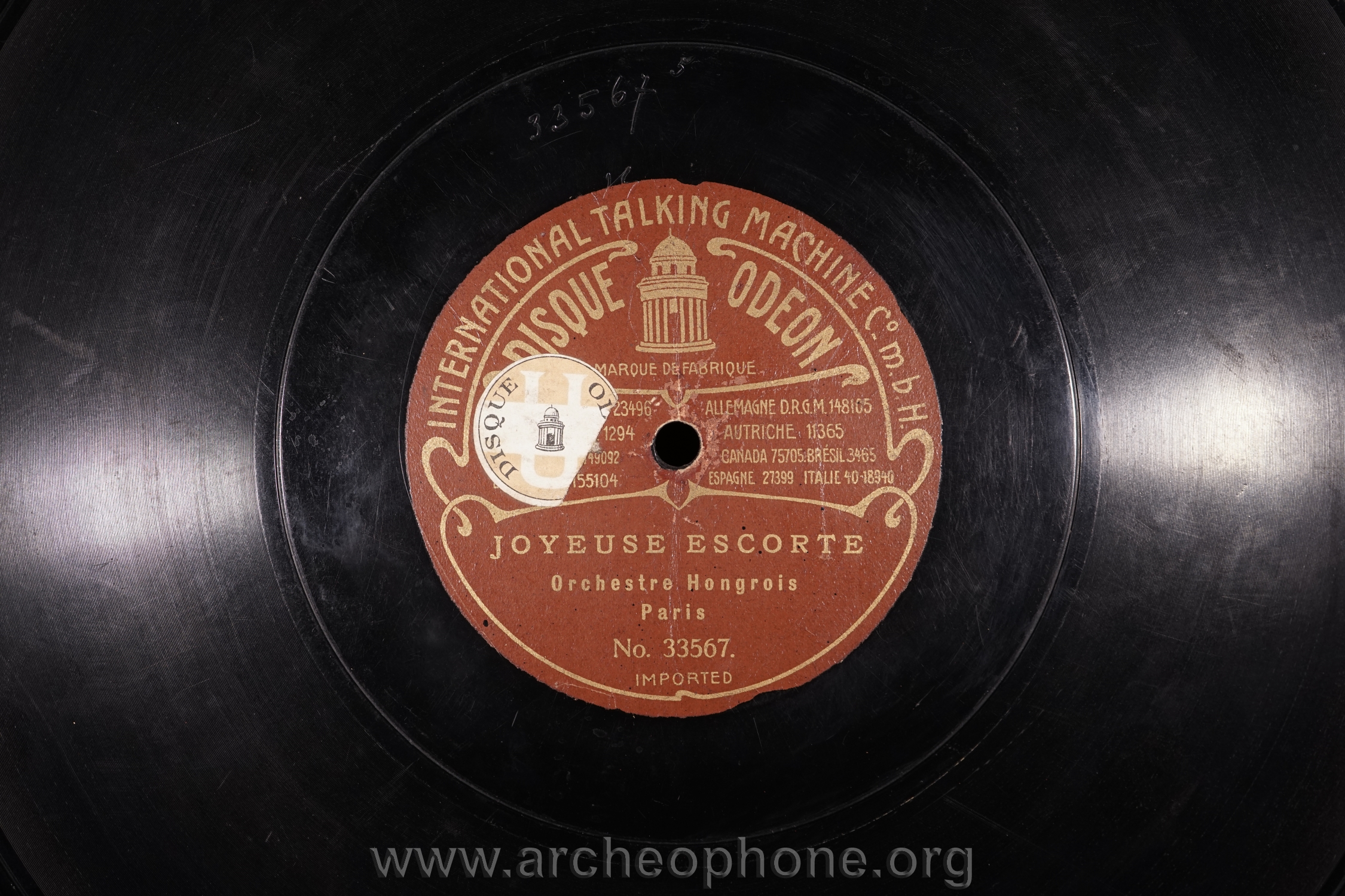 Photo du disque ou cylindre en question