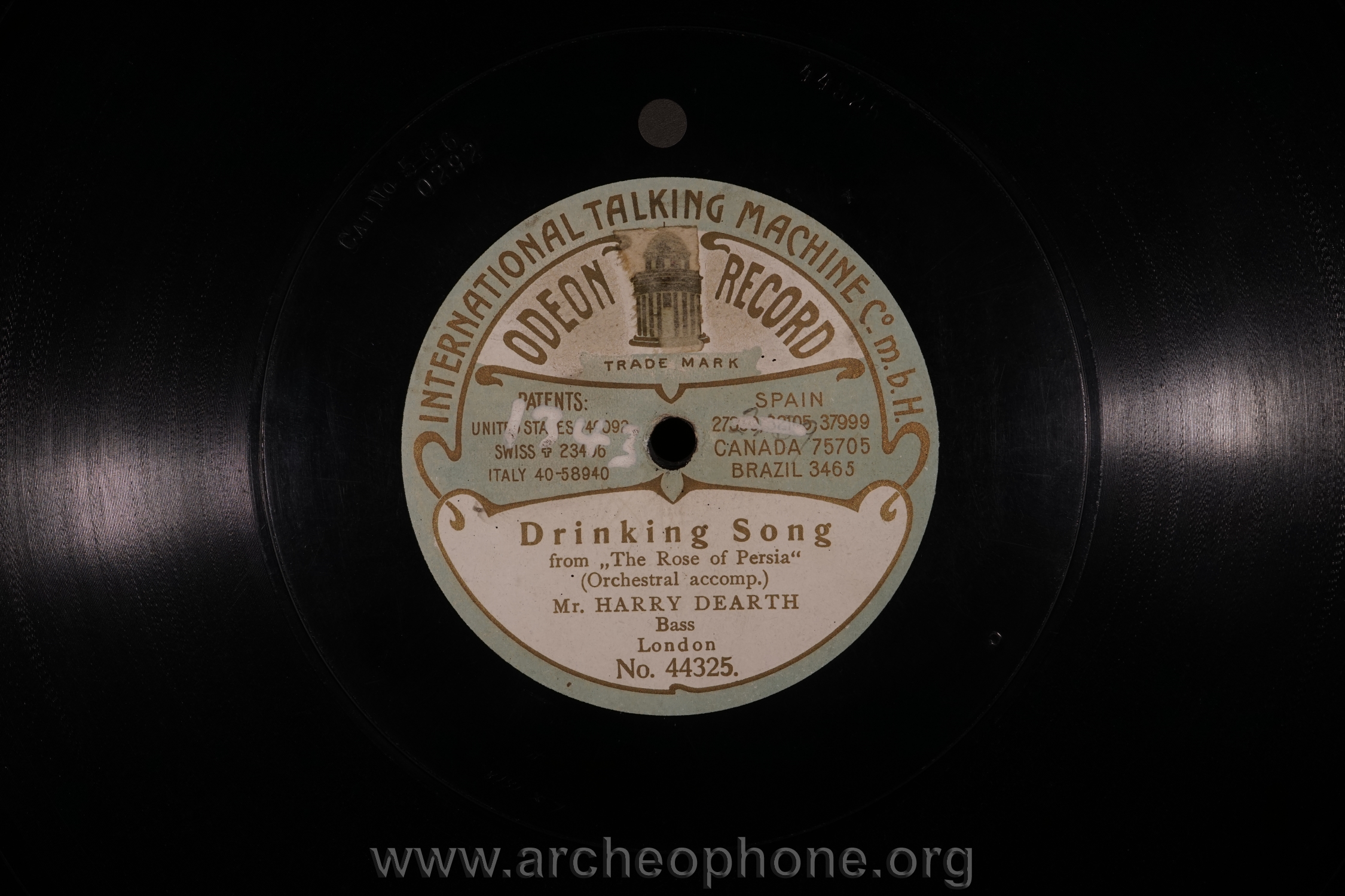 Photo du disque ou cylindre en question