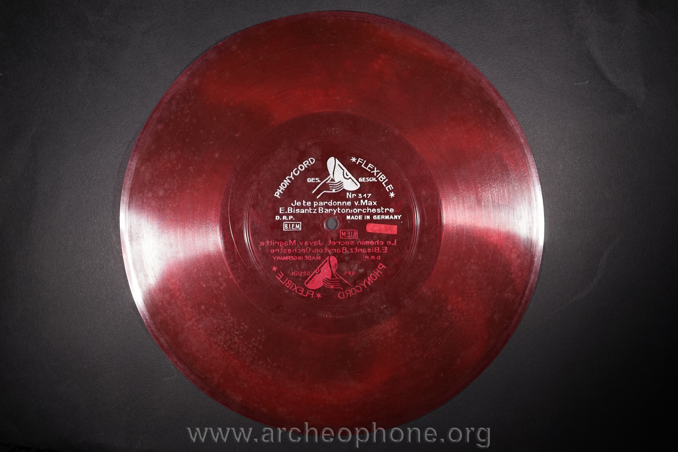 Photo du disque ou cylindre en question