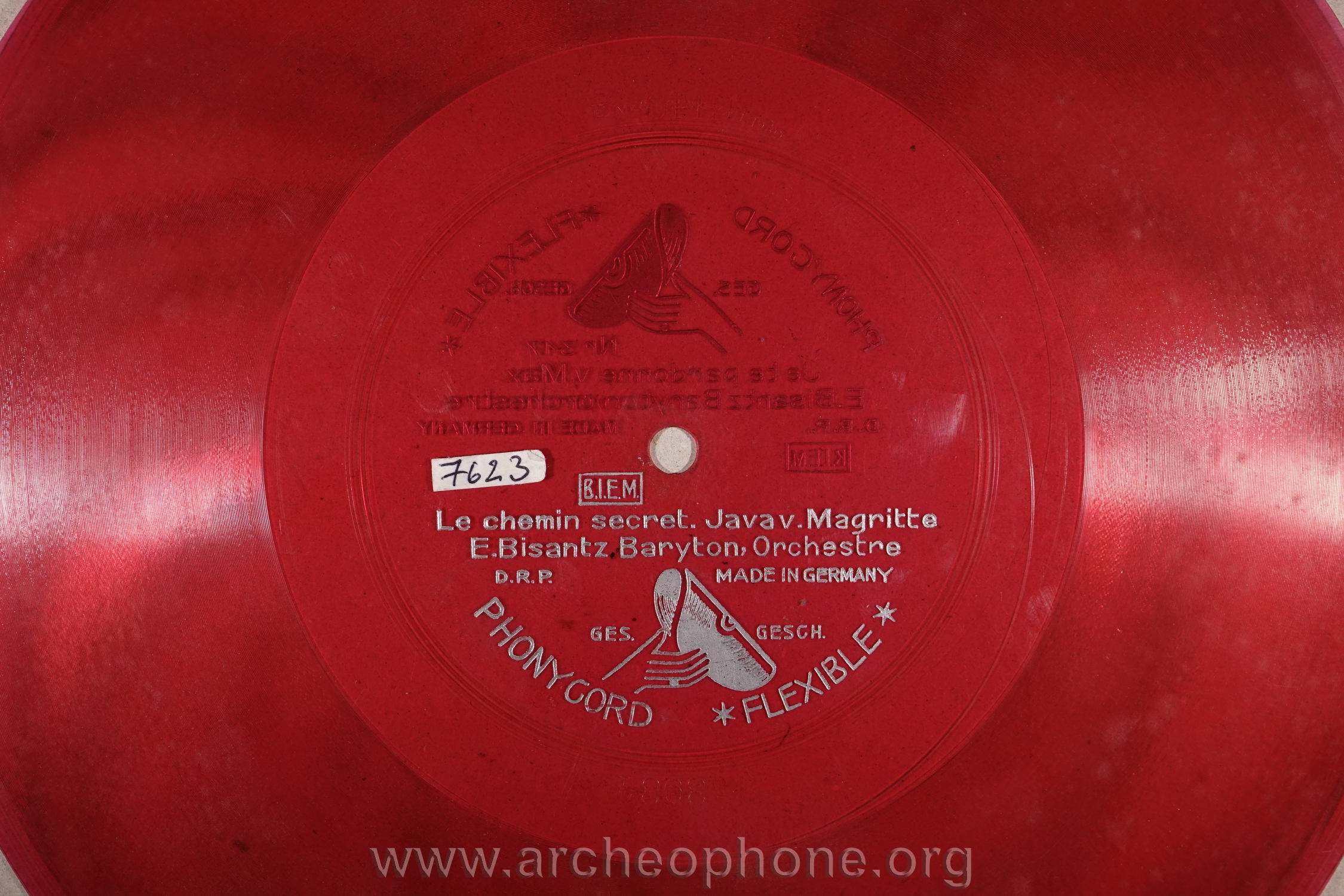 Photo du disque ou cylindre en question