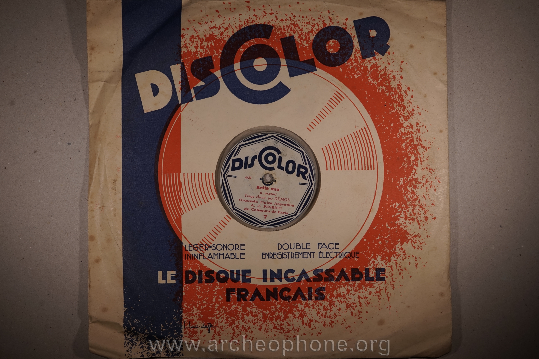 Photo du disque ou cylindre en question