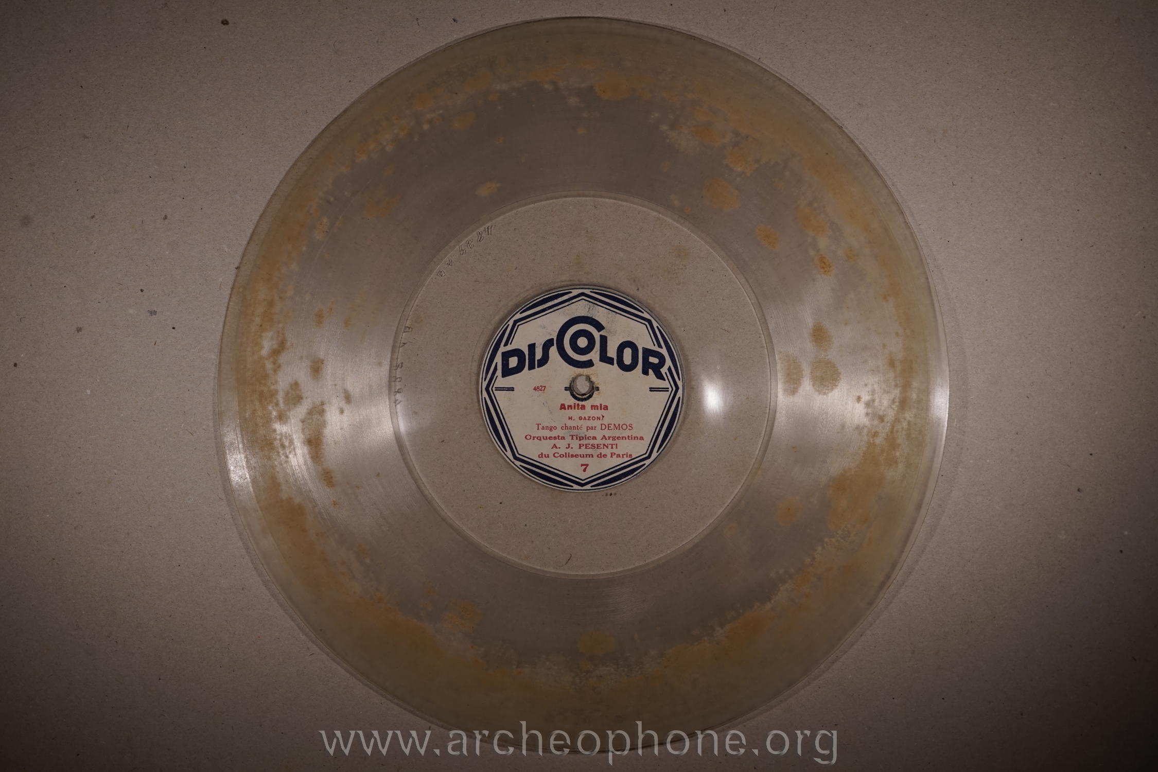 Photo du disque ou cylindre en question