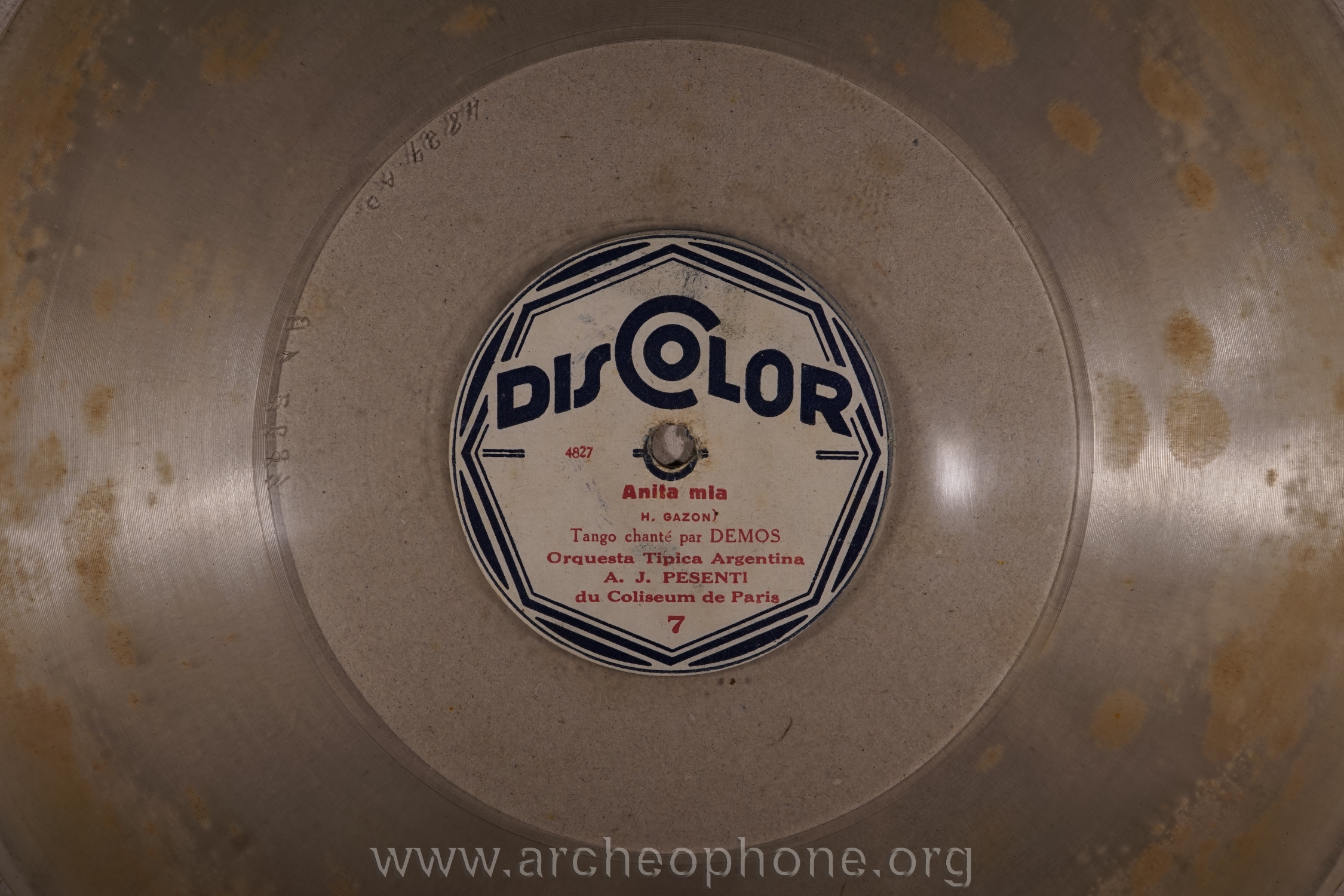 Photo du disque ou cylindre en question