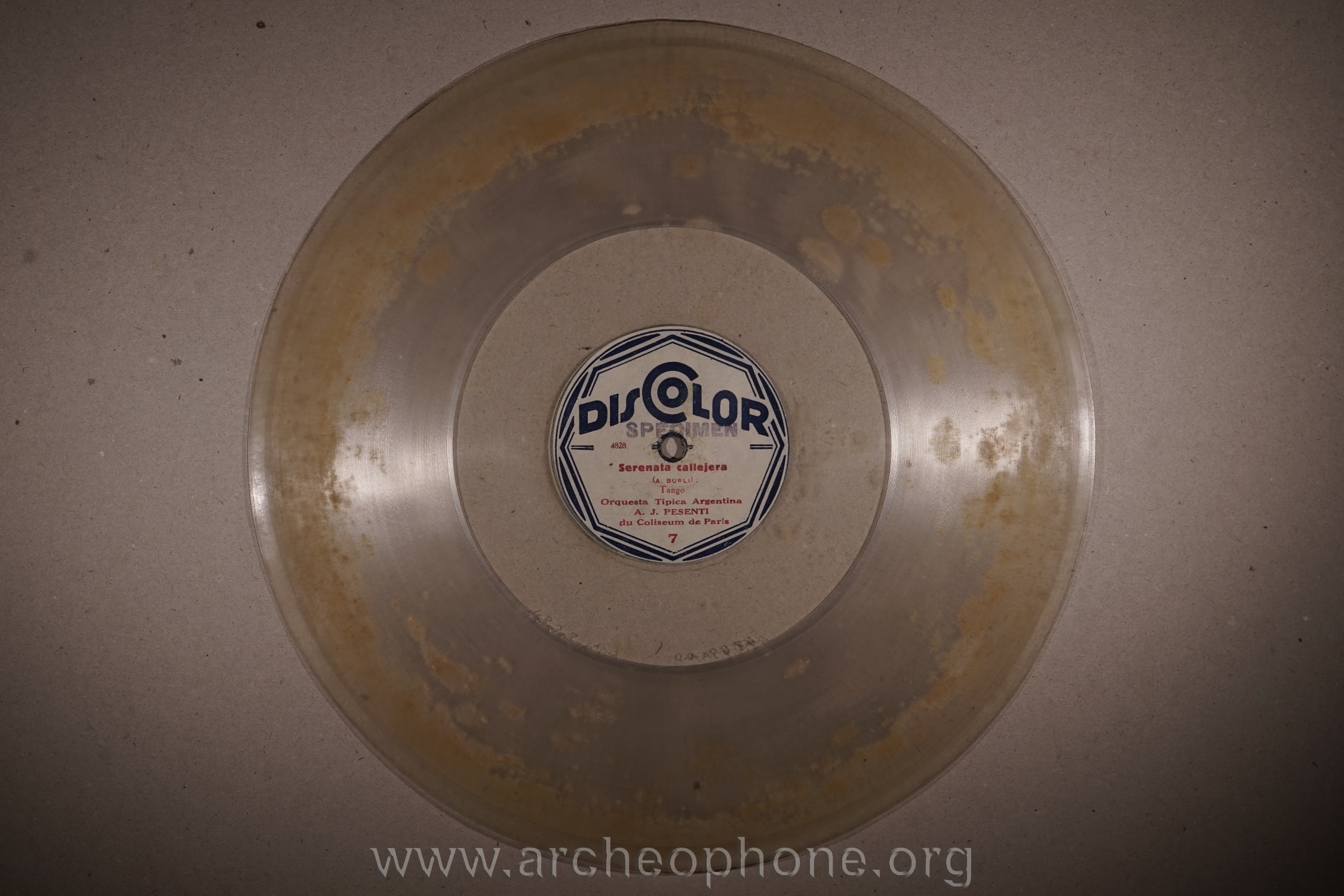 Photo du disque ou cylindre en question