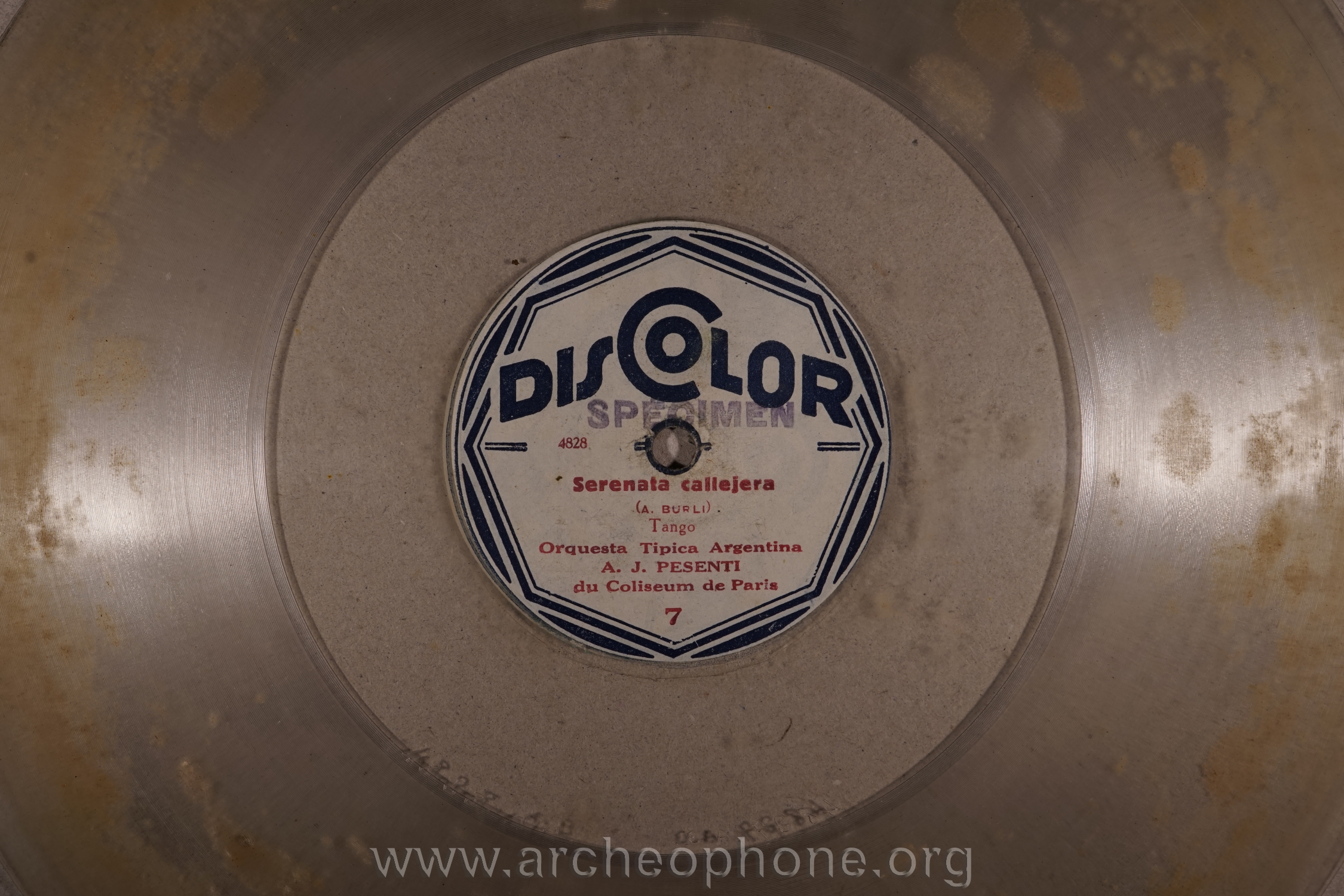 Photo du disque ou cylindre en question