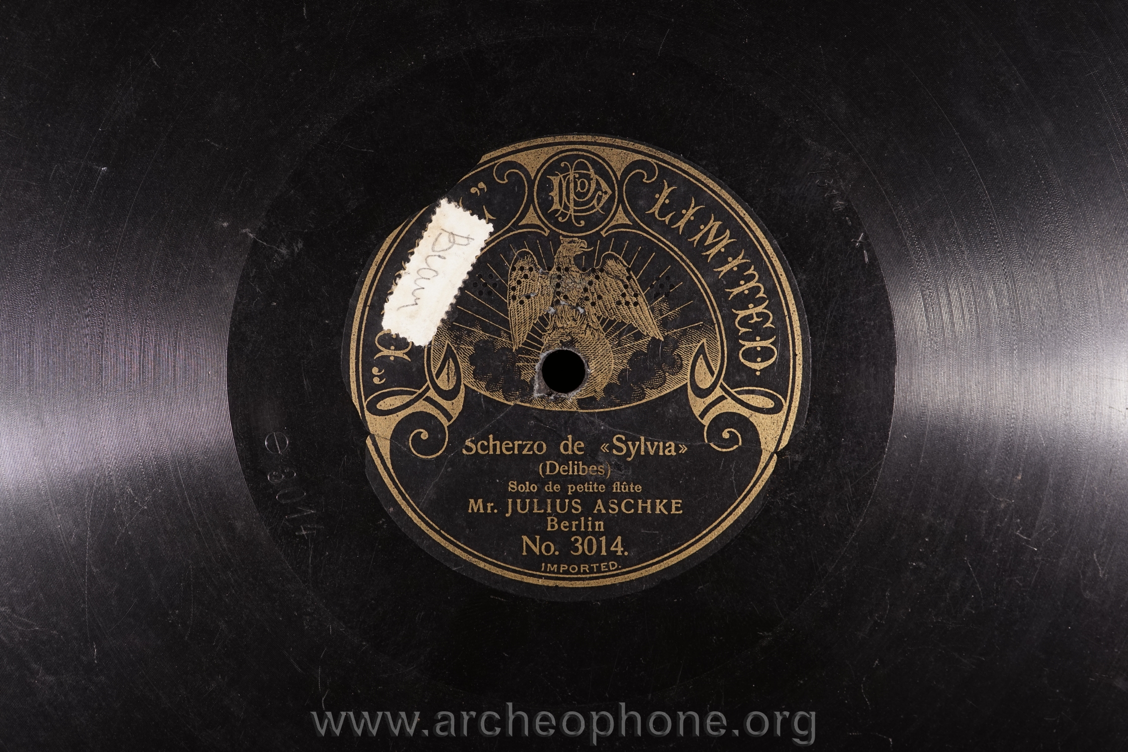 Photo du disque ou cylindre en question