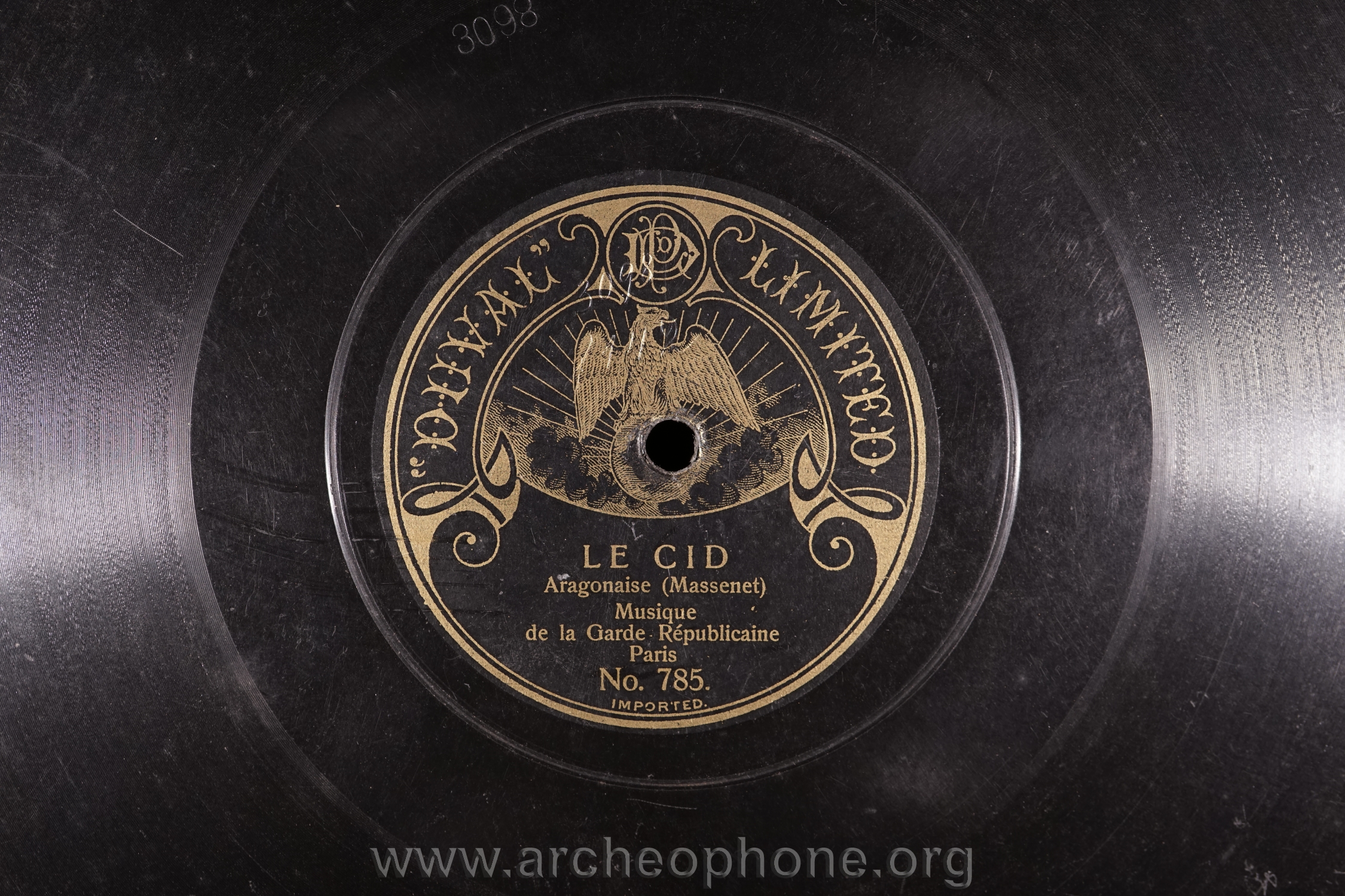 Photo du disque ou cylindre en question