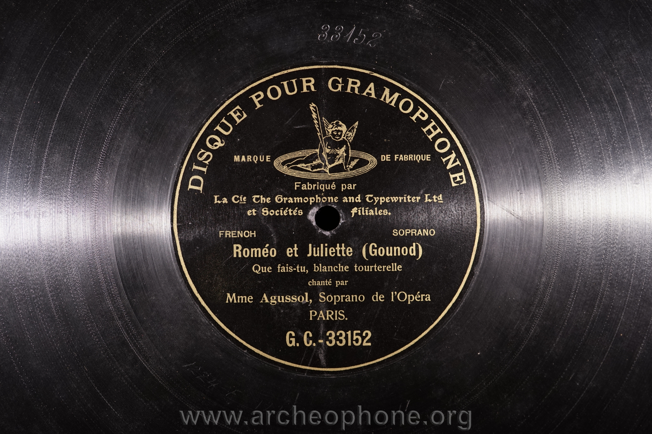 Photo du disque ou cylindre en question