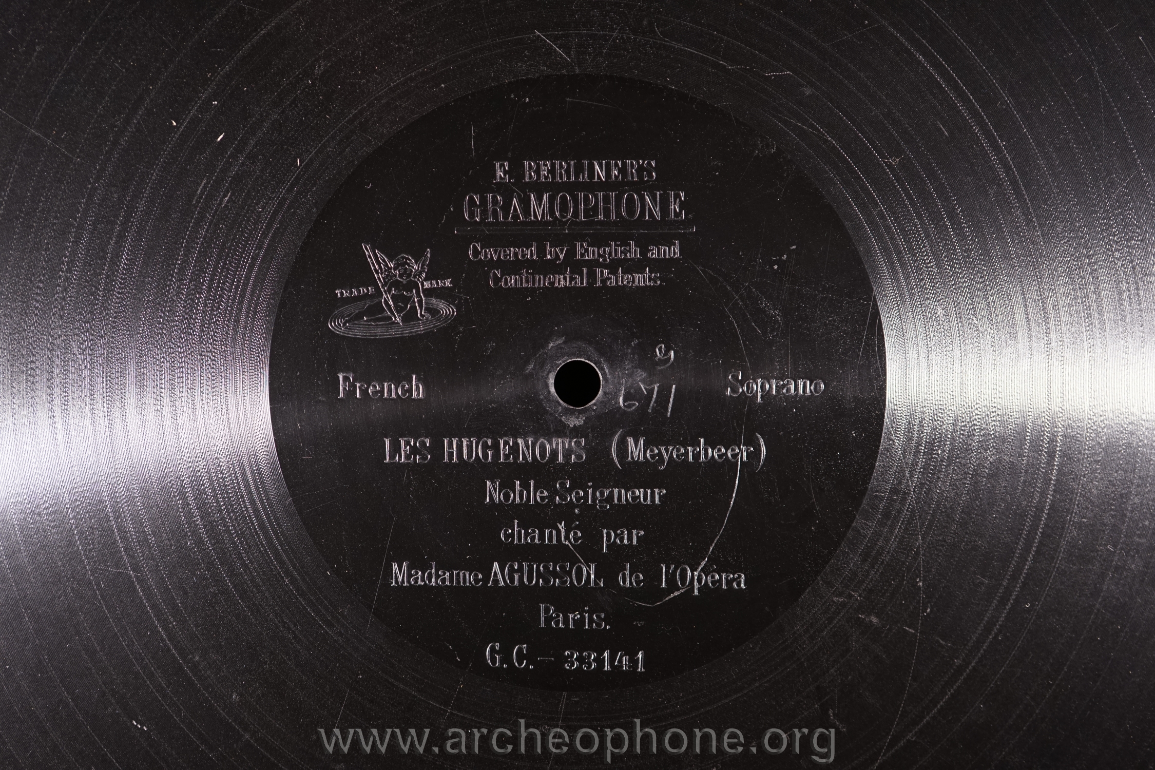 Photo du disque ou cylindre en question