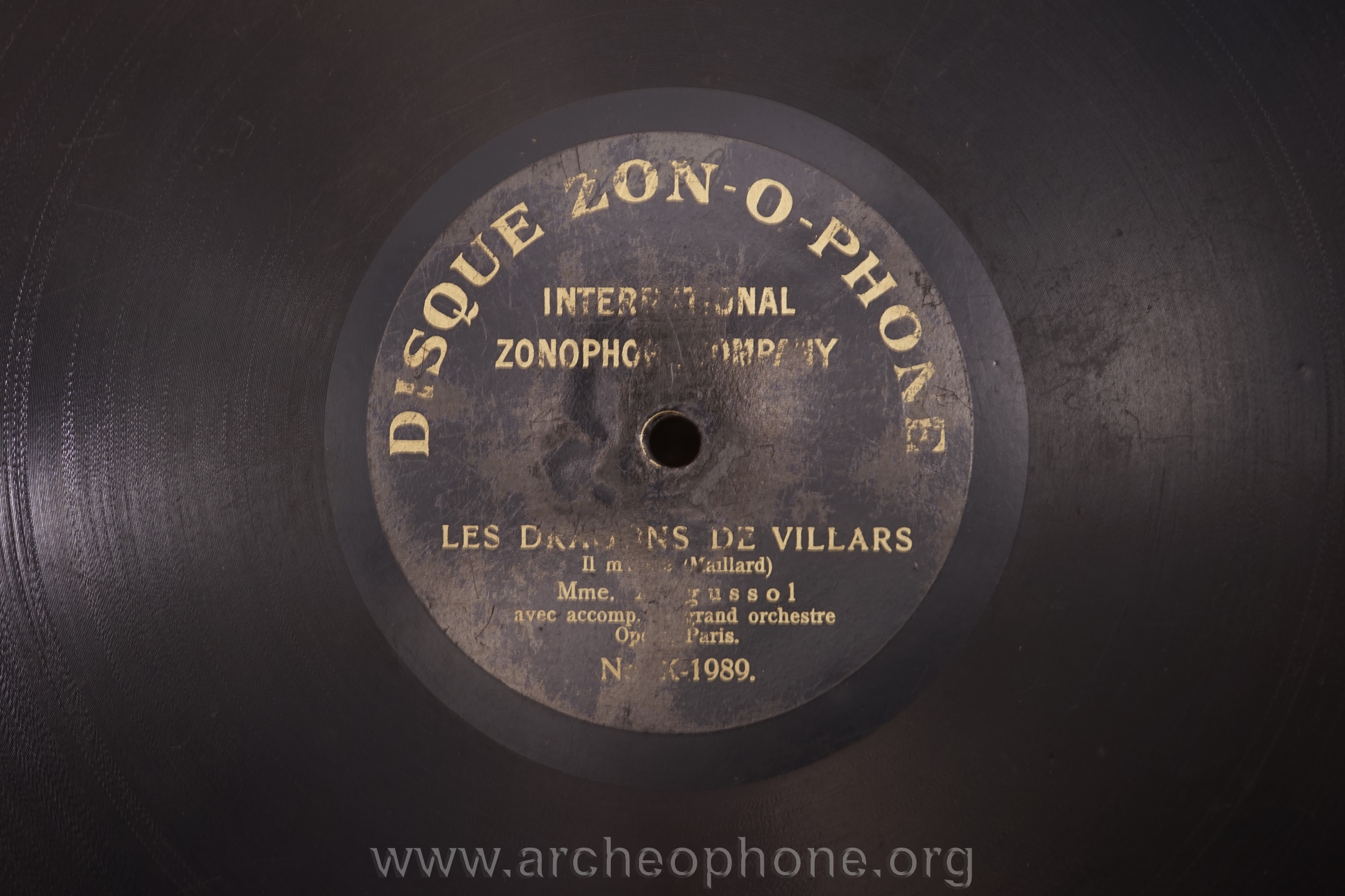 Photo du disque ou cylindre en question