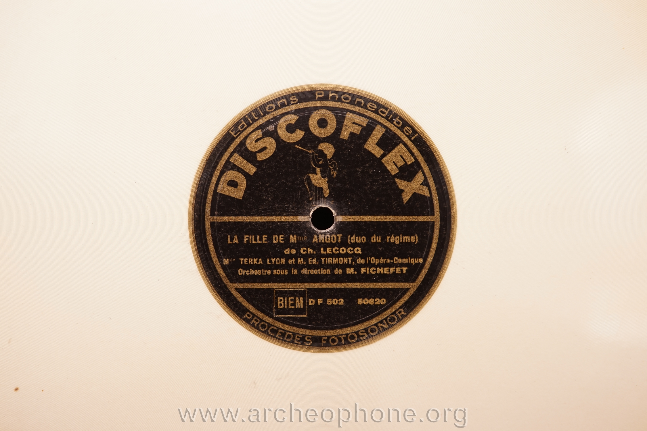 Photo du disque ou cylindre en question