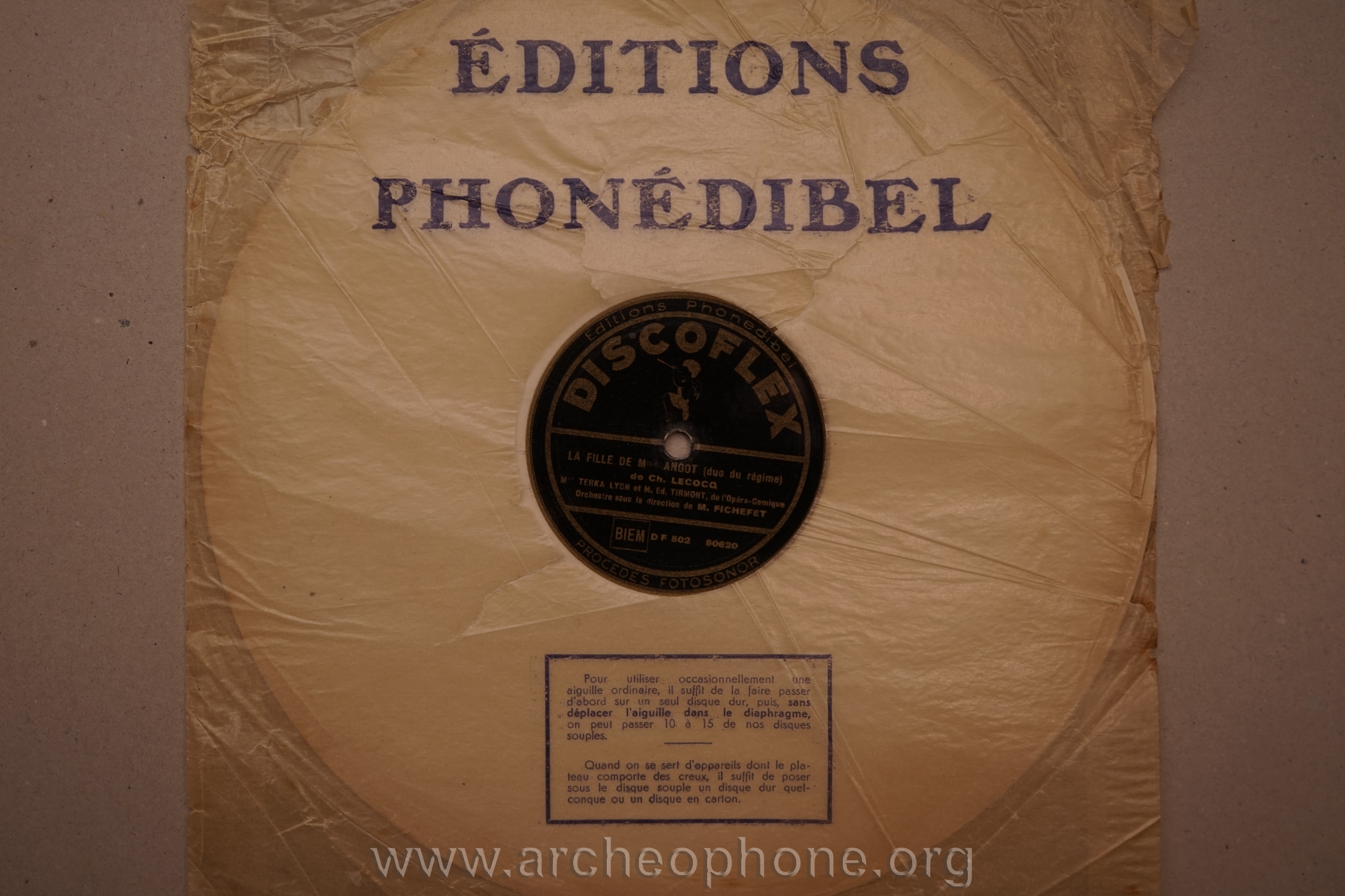 Photo du disque ou cylindre en question