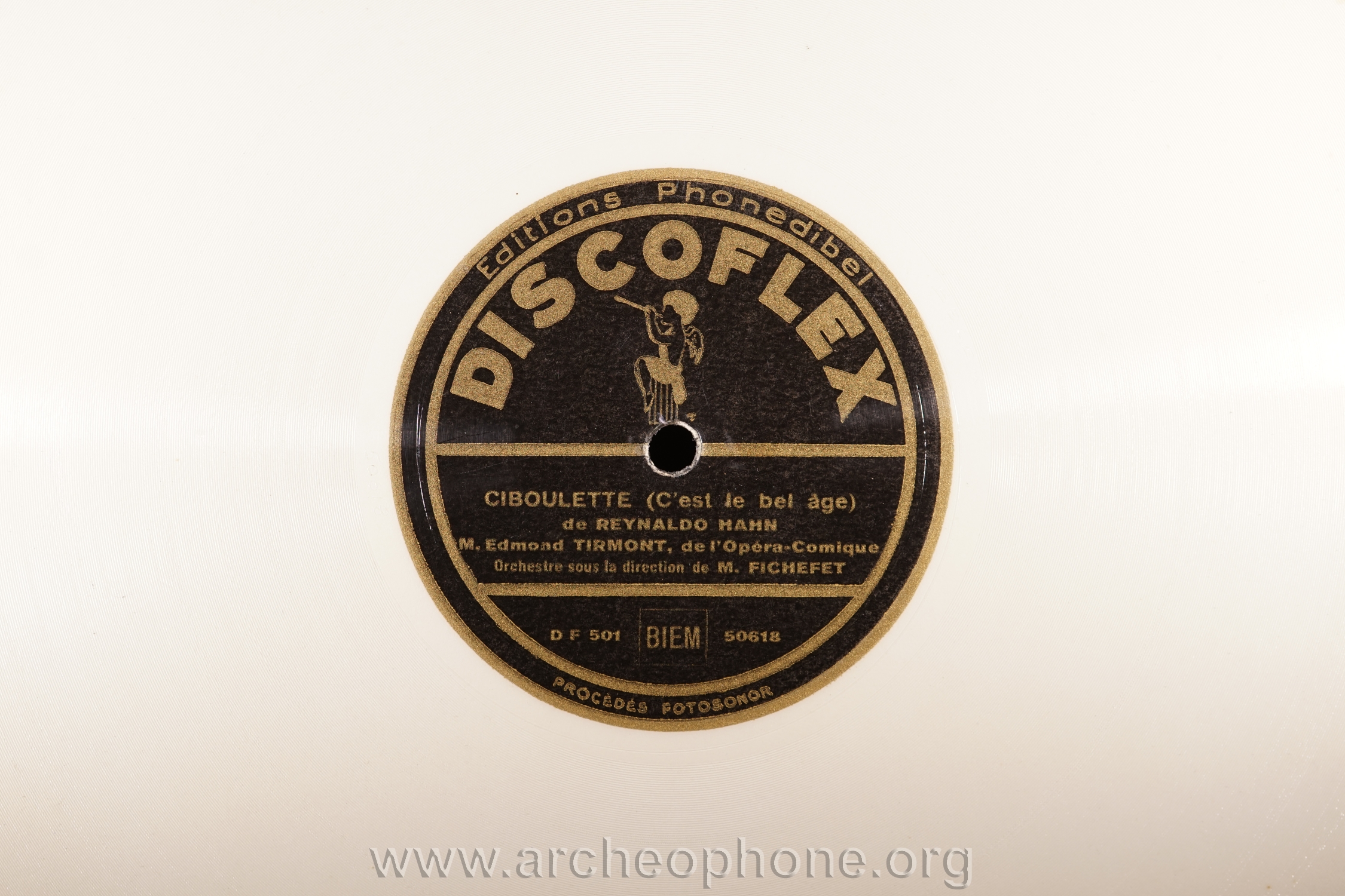 Photo du disque ou cylindre en question