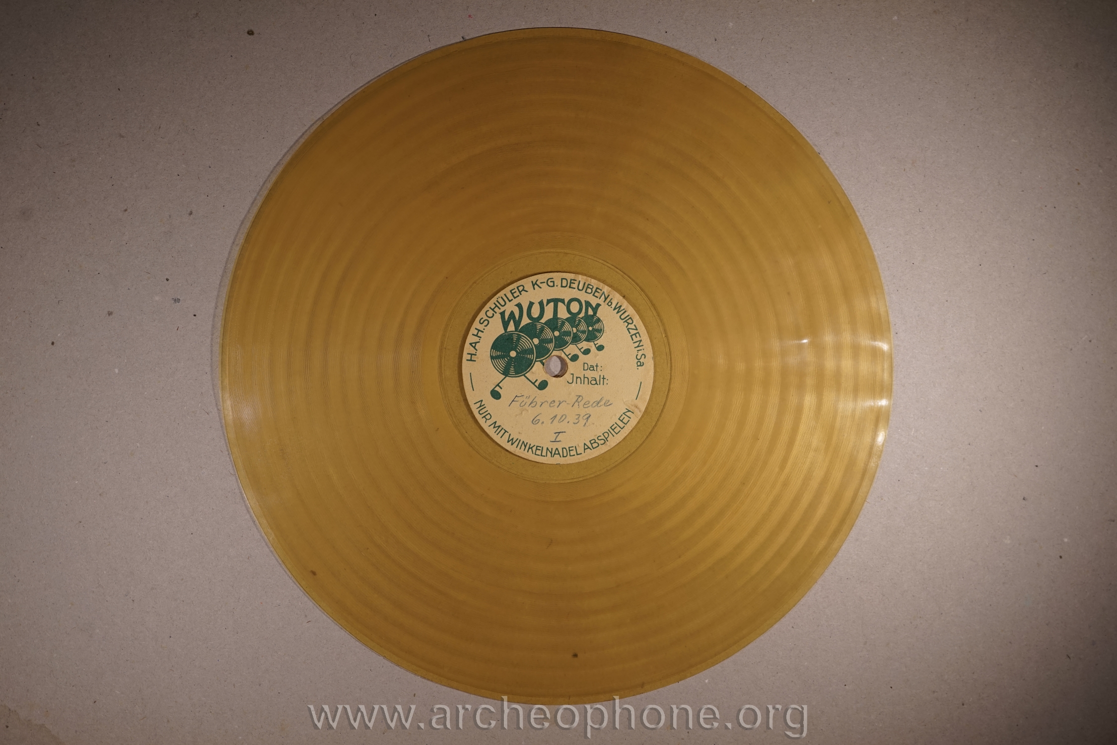 Photo du disque ou cylindre en question