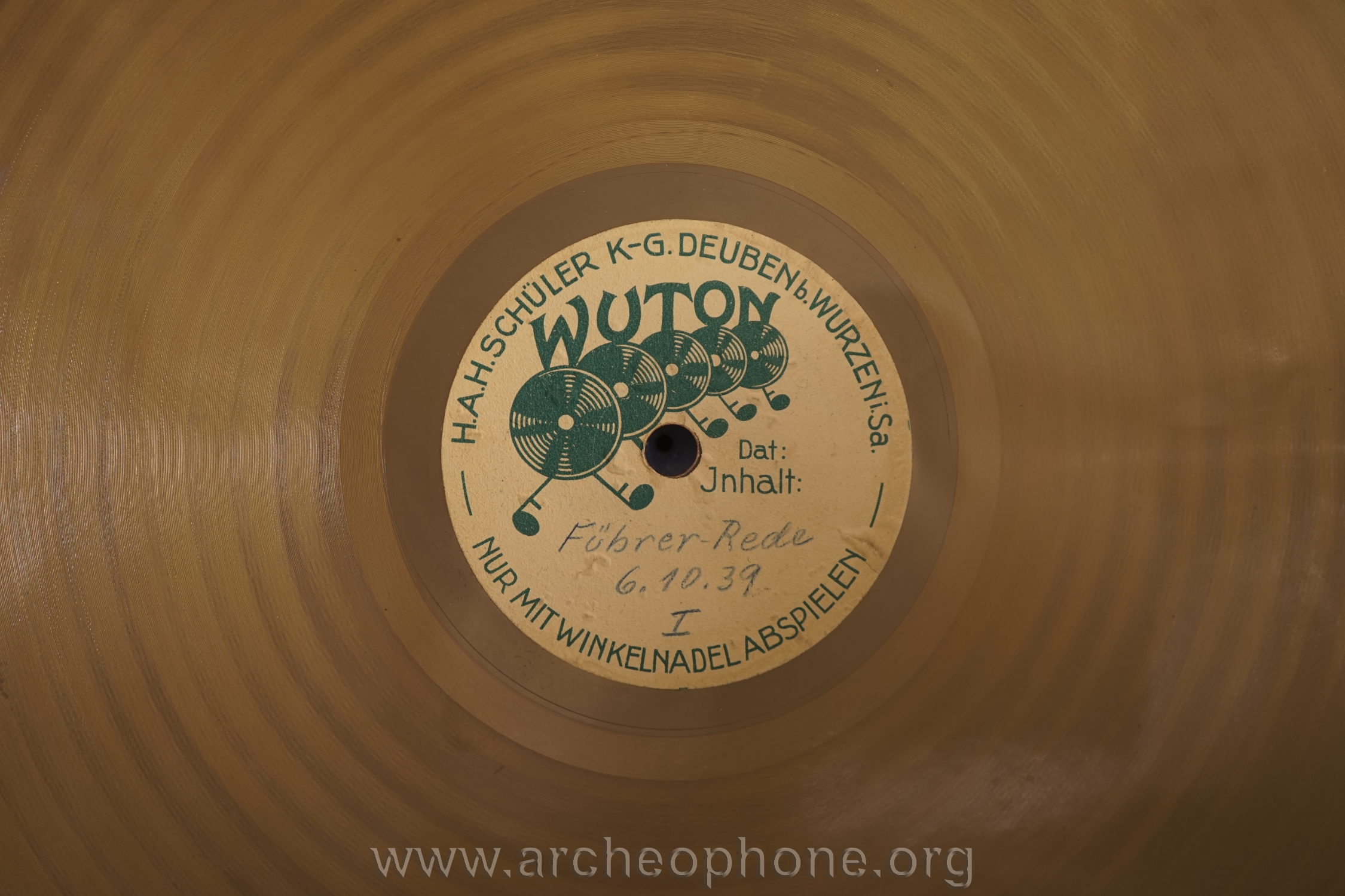 Photo du disque ou cylindre en question