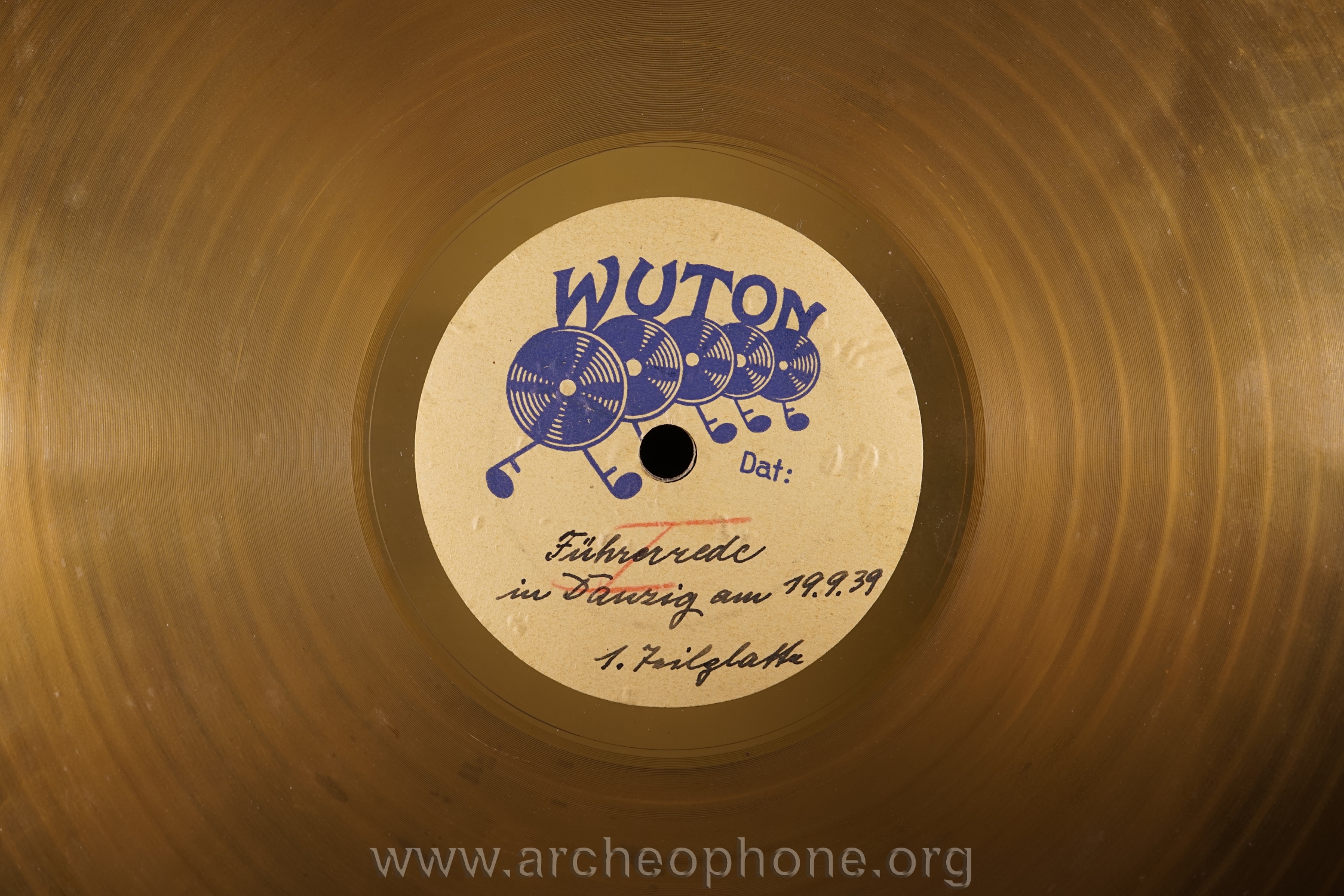 Photo du disque ou cylindre en question