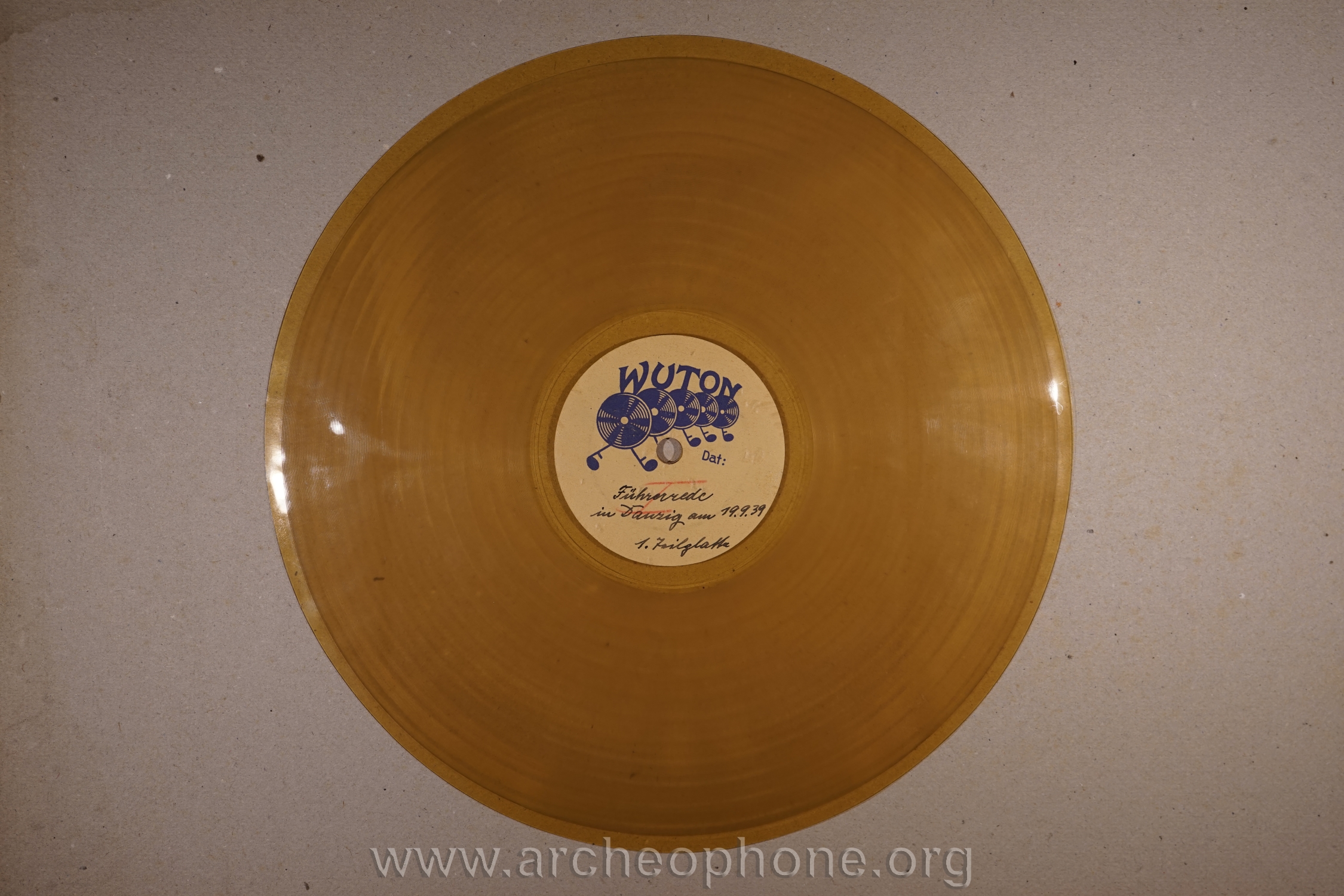 Photo du disque ou cylindre en question