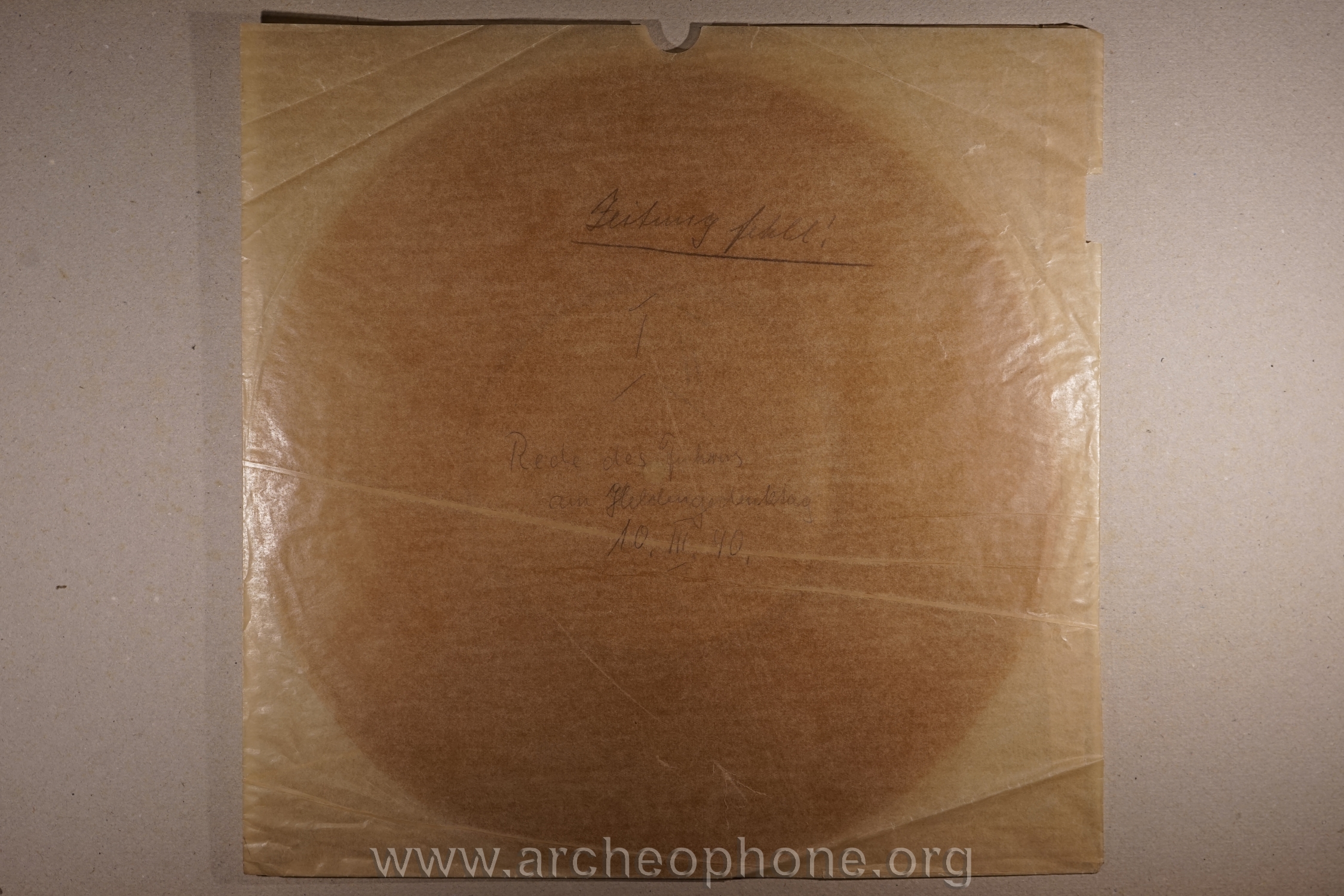 Photo du disque ou cylindre en question