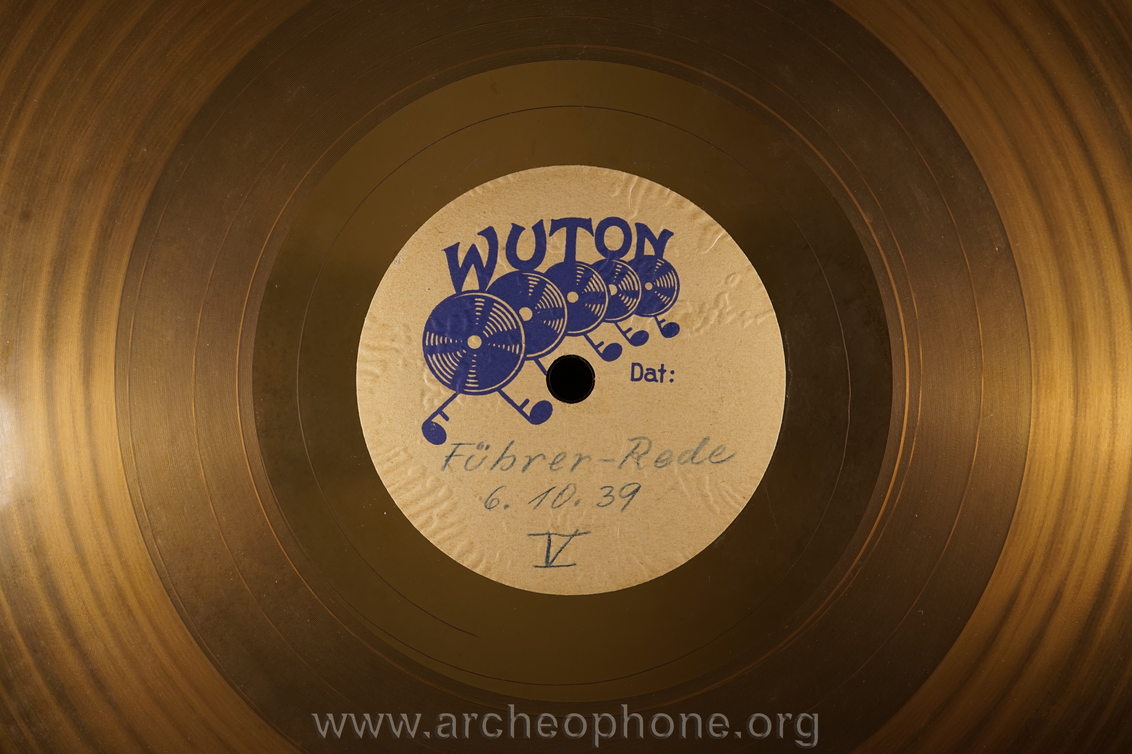 Photo du disque ou cylindre en question