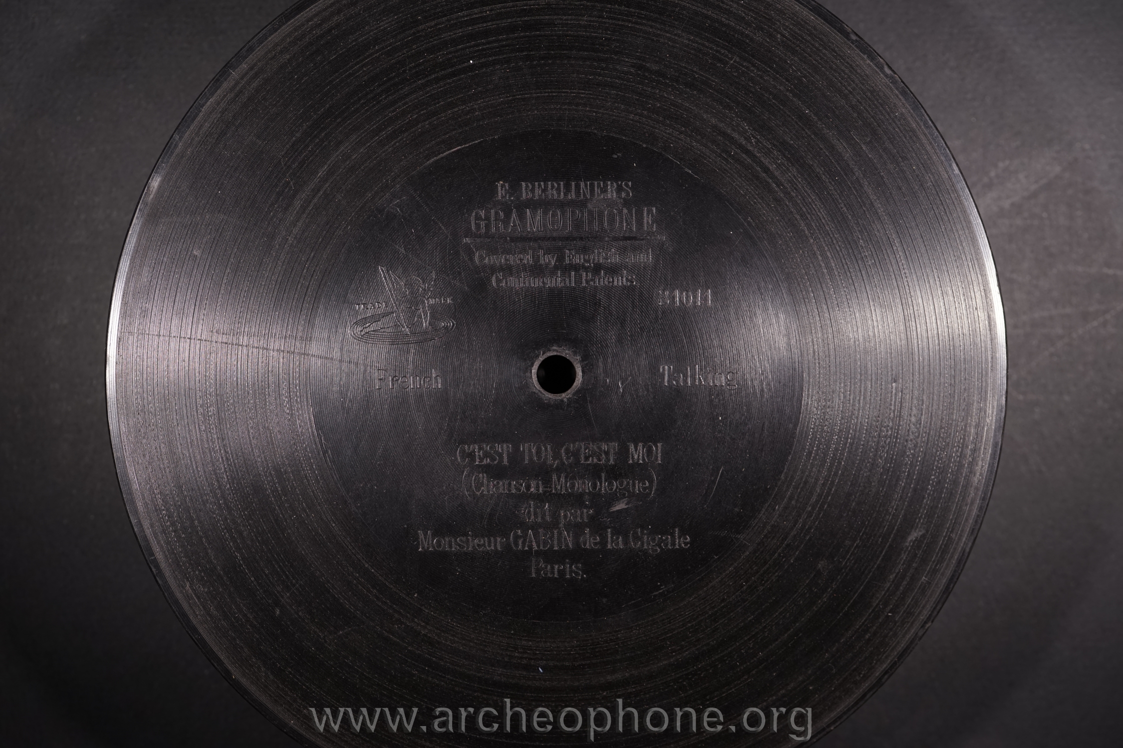 Photo du disque ou cylindre en question