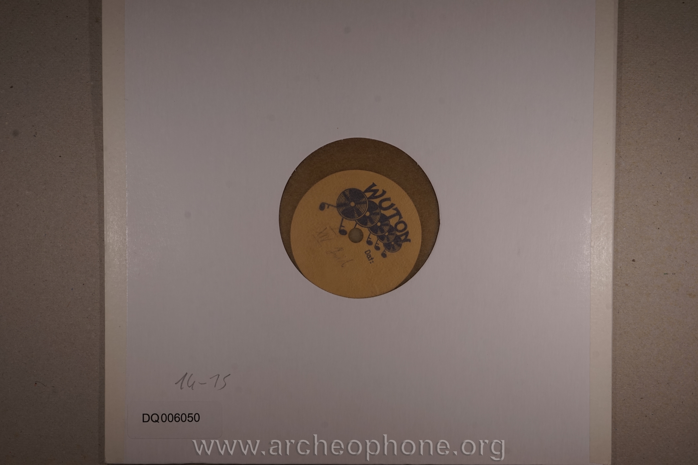 Photo du disque ou cylindre en question