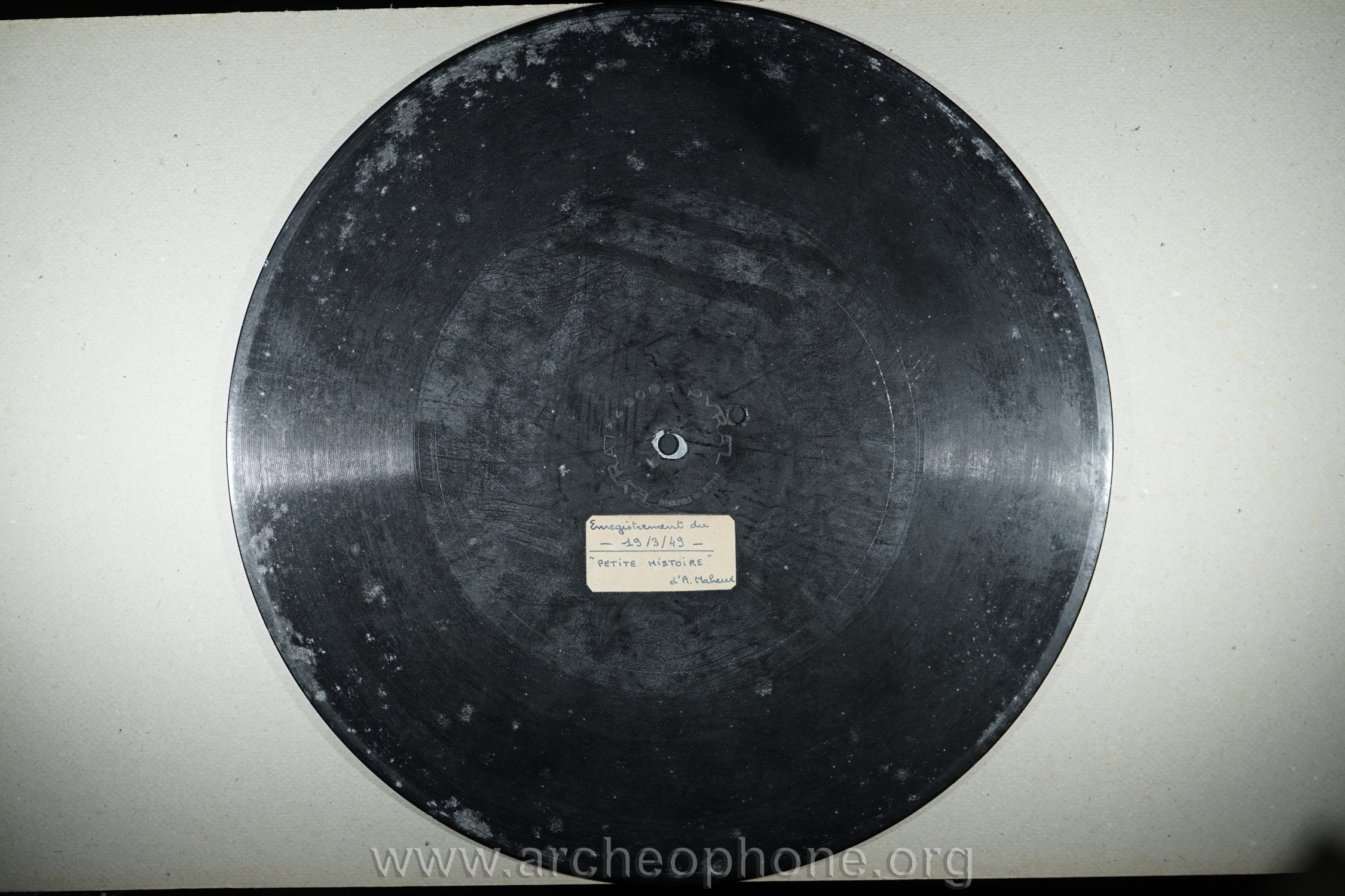 Photo du disque ou cylindre en question