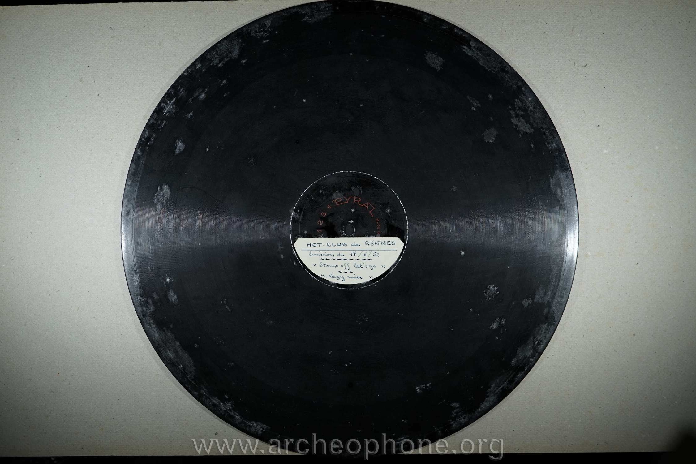 Photo du disque ou cylindre en question