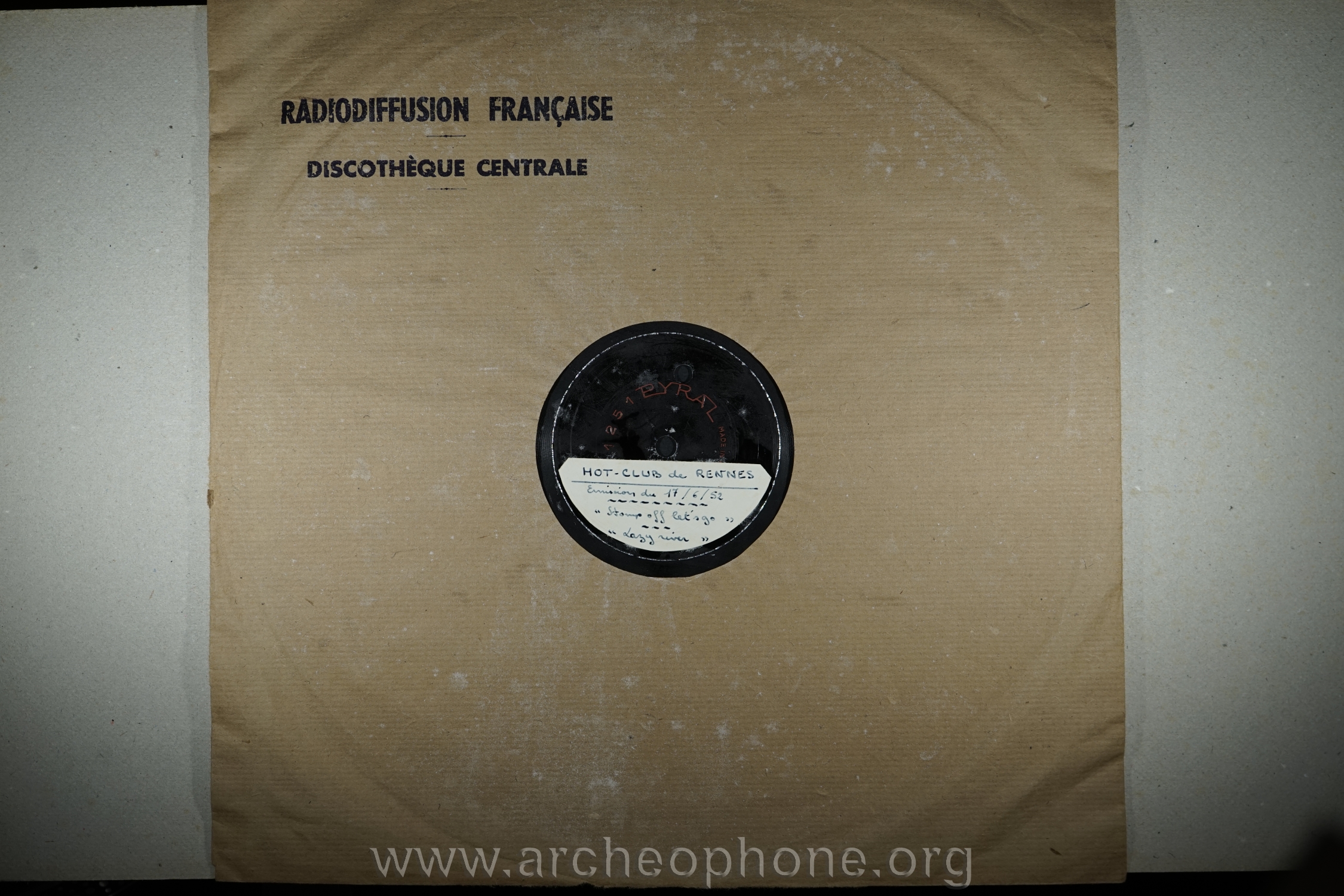 Photo du disque ou cylindre en question