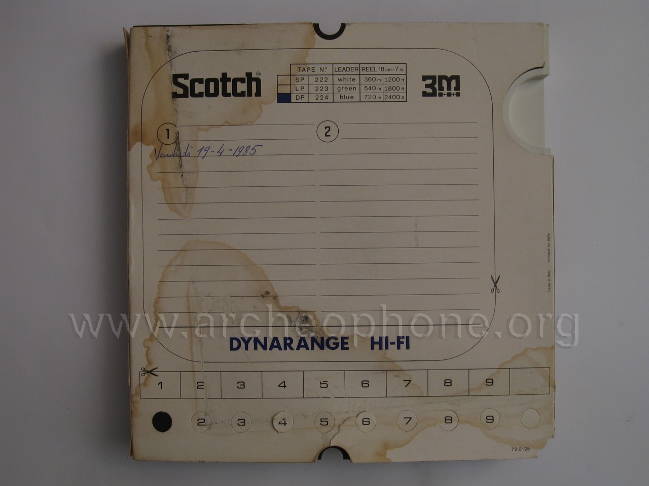 Photo du disque ou cylindre en question